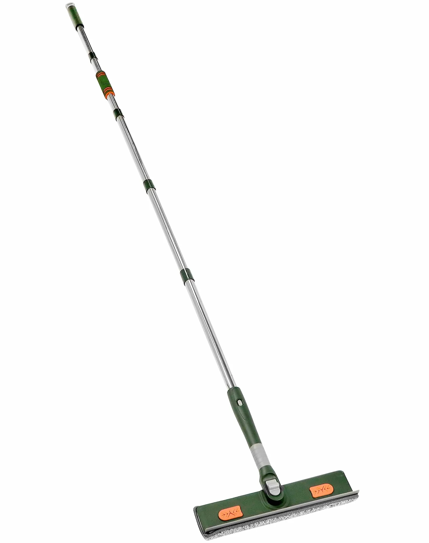 QWORK® Ściągaczka do okien, ściągaczka do podłóg prysznic, od 29 do 200 cm Wysuwana rączka 2w1, głowica obrotowa 180°, do mycia okien, podłóg, samochodów