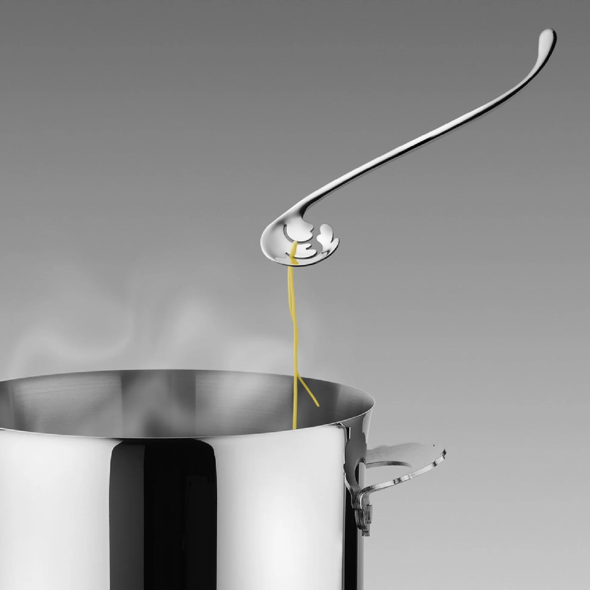 Alessi MMI31 Vabene tester do makaronu - stal szlachetna 18/10 polerowana na połysk, 24,00 x 8,00 x 2,40 cm, srebrny