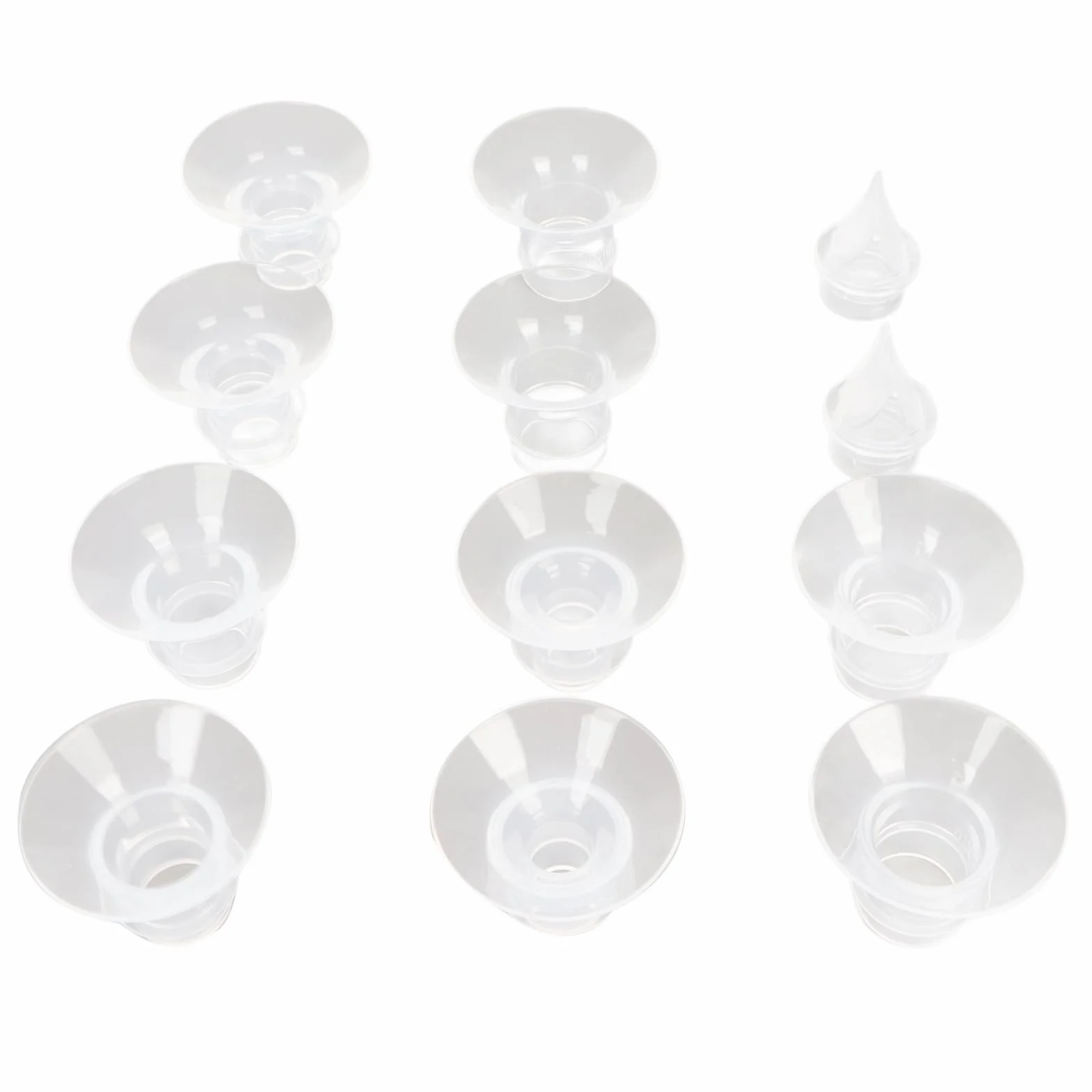 Wkładki Kołnierzowe Laktatora, Uniwersalny Pojemnik na Mleko z Miękkiego Silikonu w 5 Rozmiarach (13 Mm, 15 Mm, 17 Mm, 19 Mm, 21 Mm) 10 Sztuk Zaworu Kaczego Dzioba, Wkładka