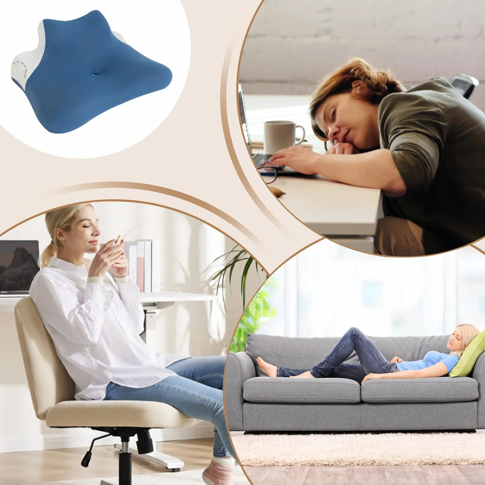 Poduszka Do Spania Na Brzuchu Oddychający Klin Lędźwiowy Twarzą W Dół | Poduszka ergonomiczna z pianki memory podpierająca plecy Klin pod szyję, ramiona, lędźwie do czytania i spania na