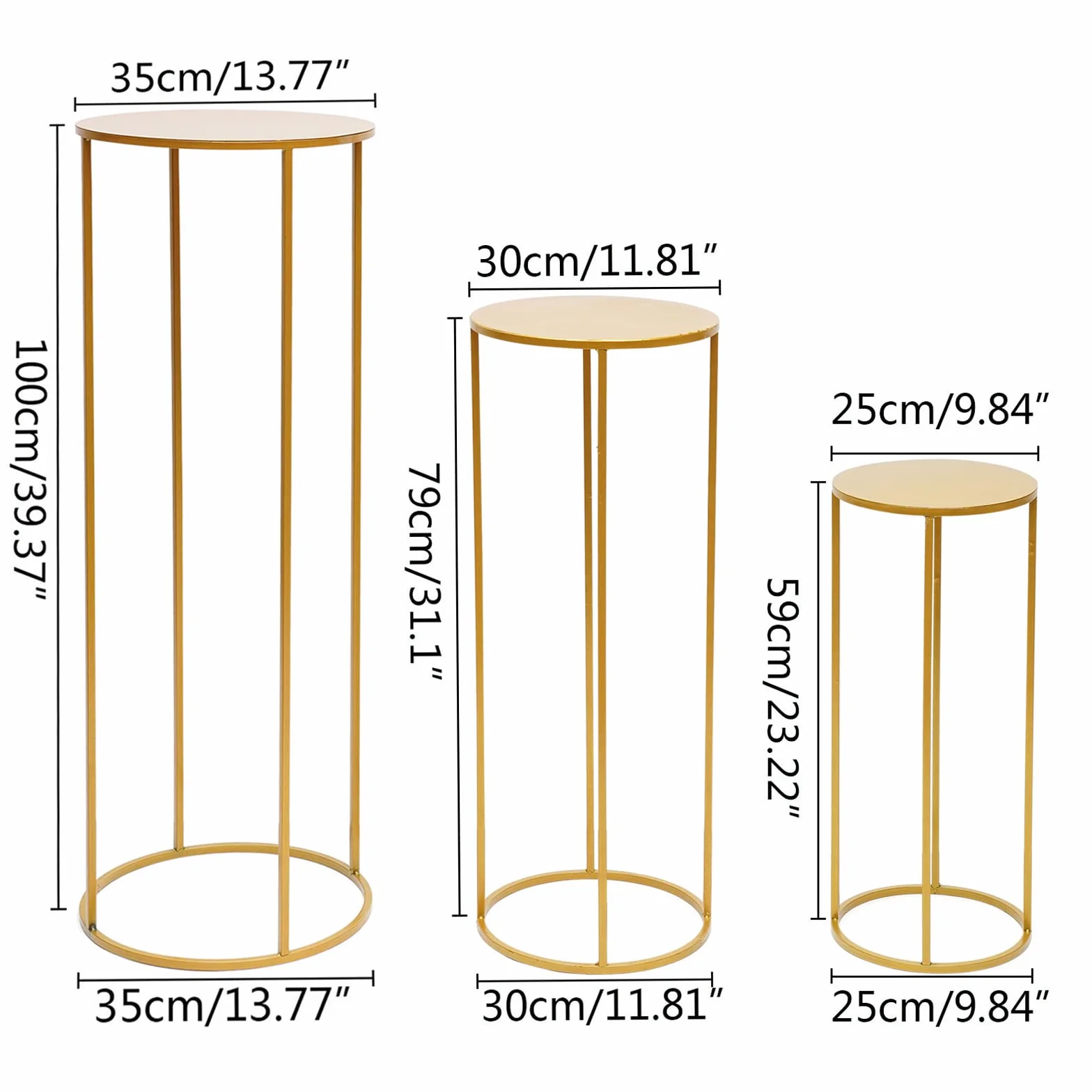 3 sztuki metalowe stojaki na kwiaty geometryczne kolumny na kwiaty stojaki na kwiaty na przyjęcia dekoracyjne na kwiaty metalowe kolumny stojaki na kwiaty geometryczne na urodziny domowa