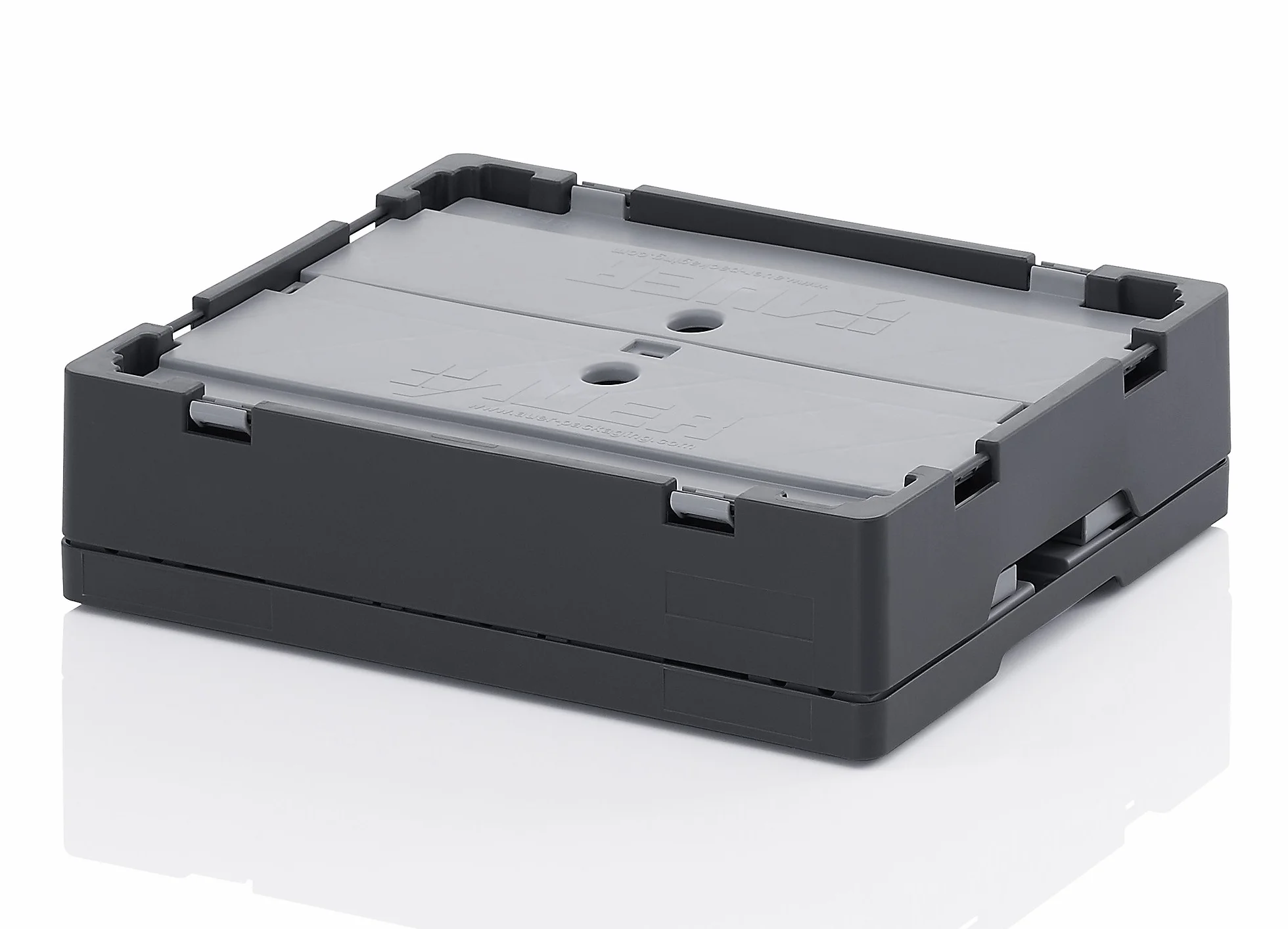 Auer Packaging 2 x profesjonalne składane pudełko 40 x 30 x 32 z pokrywą z calówką * zestaw 2 szt