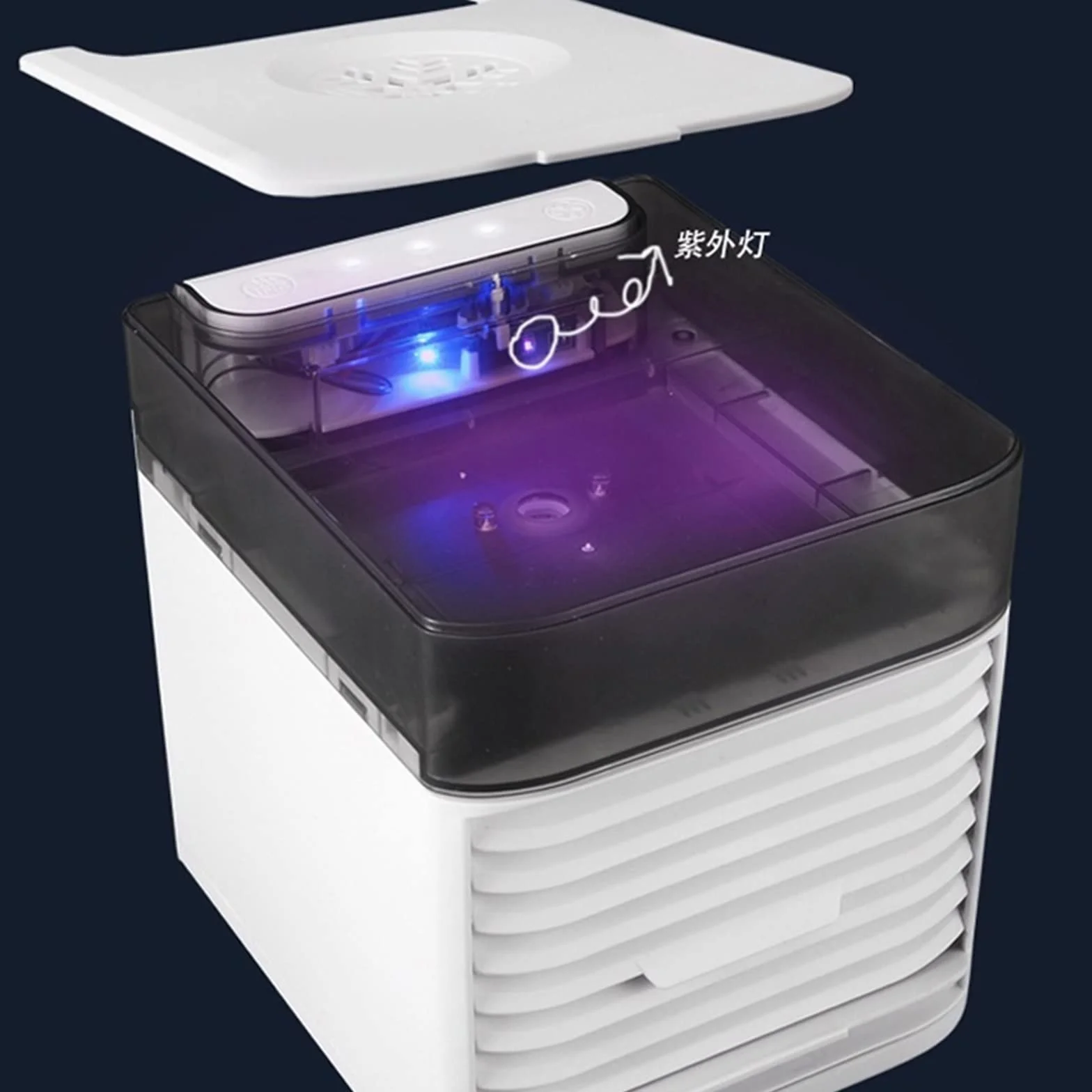 Mini klimatyzator przenośny wentylator chłodzący USB, wentylator biurkowy – kompaktowe elektryczne urządzenie chłodzące do domu, biura lub podróży