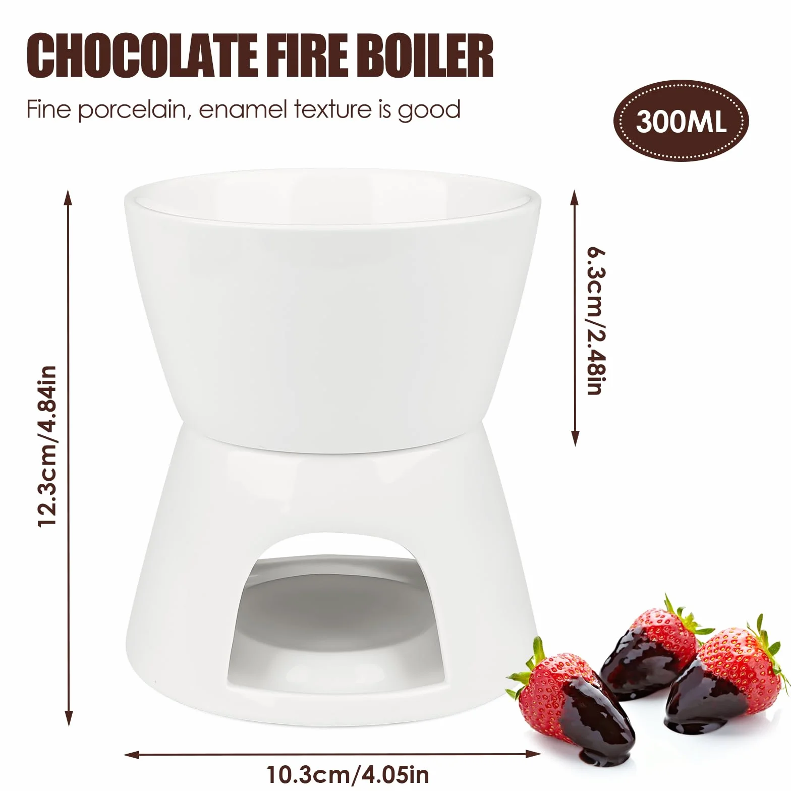 Zestaw do fondue czekoladowego, ceramiczny, mini fondue czekoladowe, fondue, fondue, zestaw garnków, świec, widelec, ceramika, czekoladowe fondue, biały garnek do fondue z porcelany z 4 widelcami, do