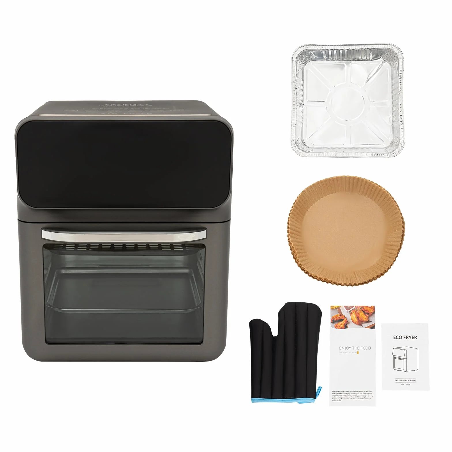 Mini piekarnik 13 l, piec do pizzy z termoobiegiem 3 w 1, piekarnik elektryczny do pieczenia i grillowania, z 2 blachami do pieczenia i 50 pojemnikami na ciasto, grzałka górna/dolna,