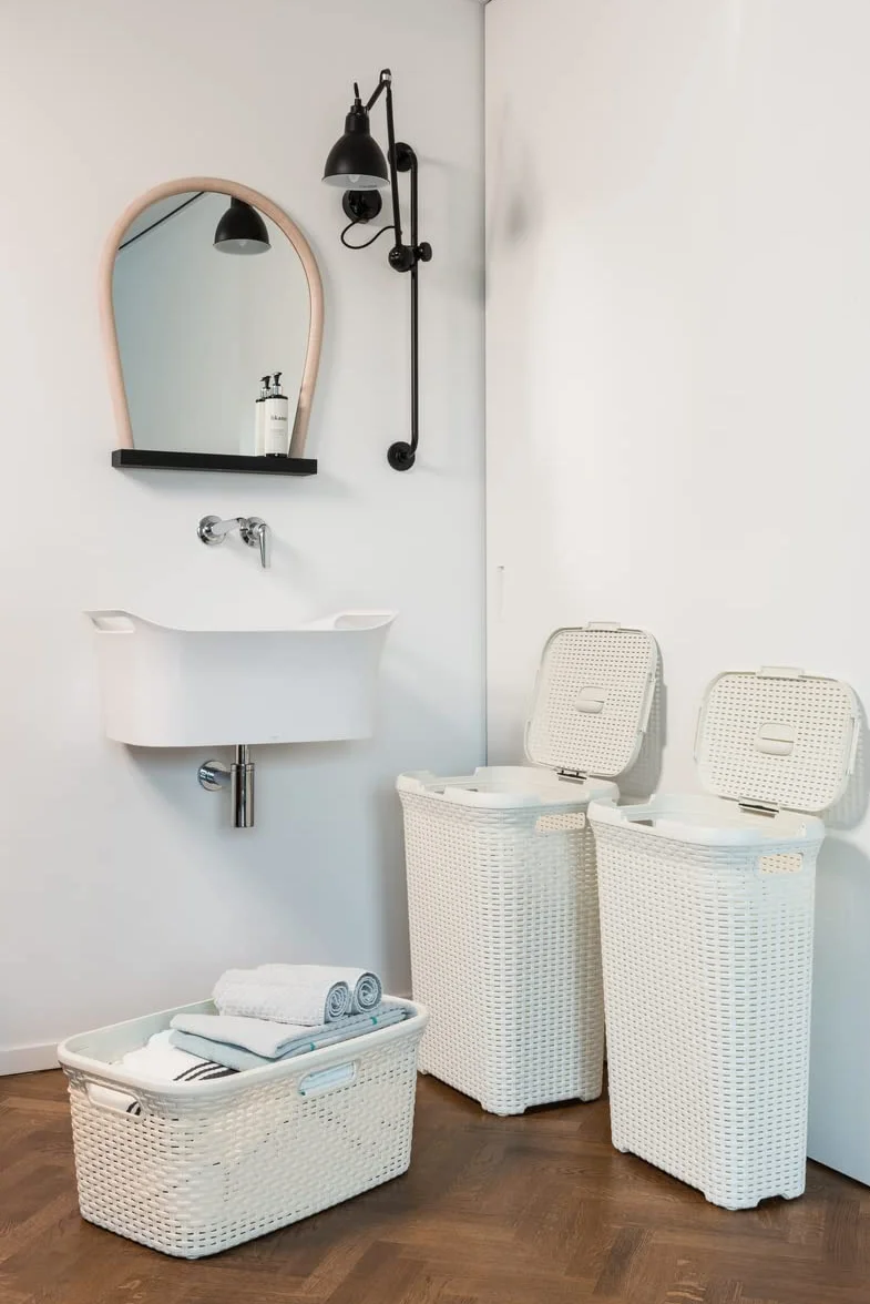 CURVER Style pojemnik na pranie, 60 l, plastik, kremowy, 44,8 x 34,1 x 61,5 cm