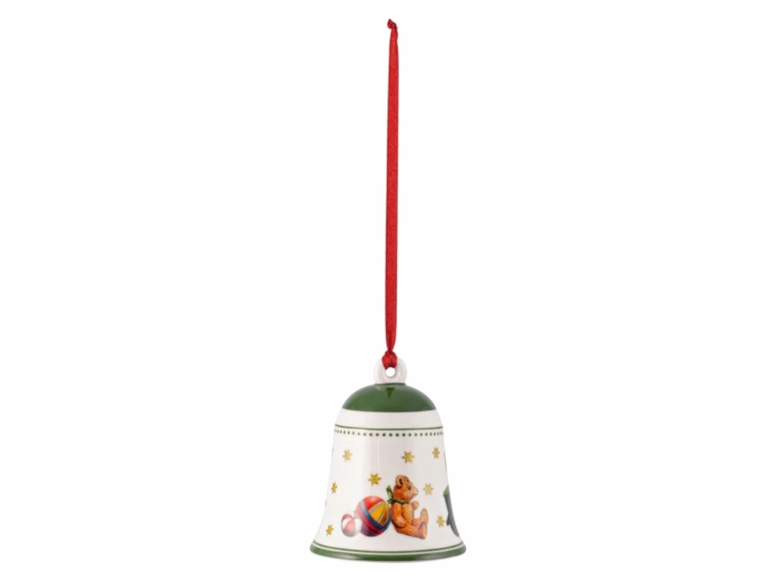 Villeroy & Boch - My Christmas Tree, dzwonek, zabawka, 5,5 x 5,5 x 6,5 cm, porcelana, zielona, 14-8622-6850, wielokolorowa, 5,5 x 5,5 x 6,5 cm