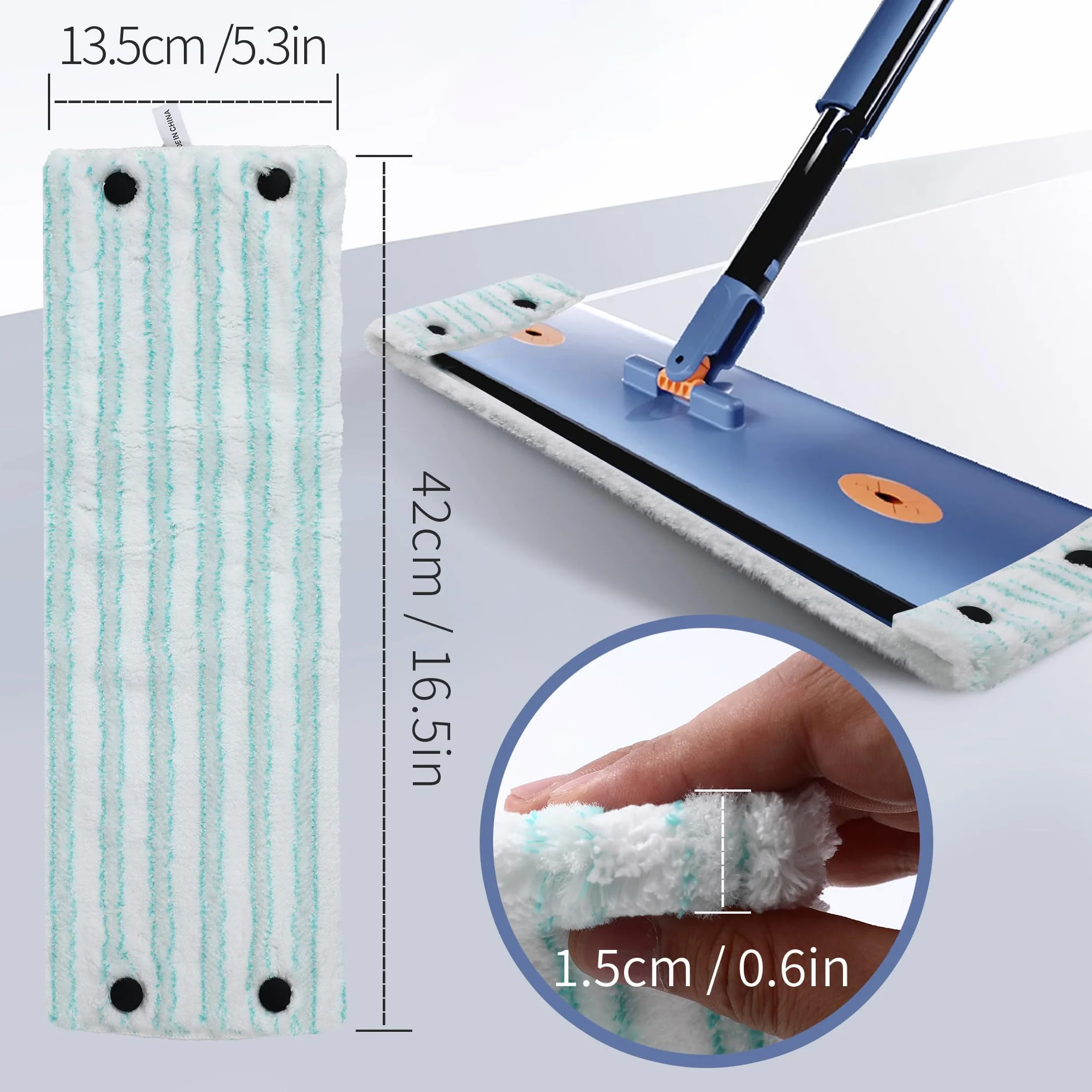 4 Częściowa nakładka z mikrofibry mopa do Leifheit Combi/Clean Twist M Micro Duo, odpowiednia do wszystkich rodzajów podłóg, wymienna ściereczka do mopa jest bardzo chłonna i doskonale usuwa plamy