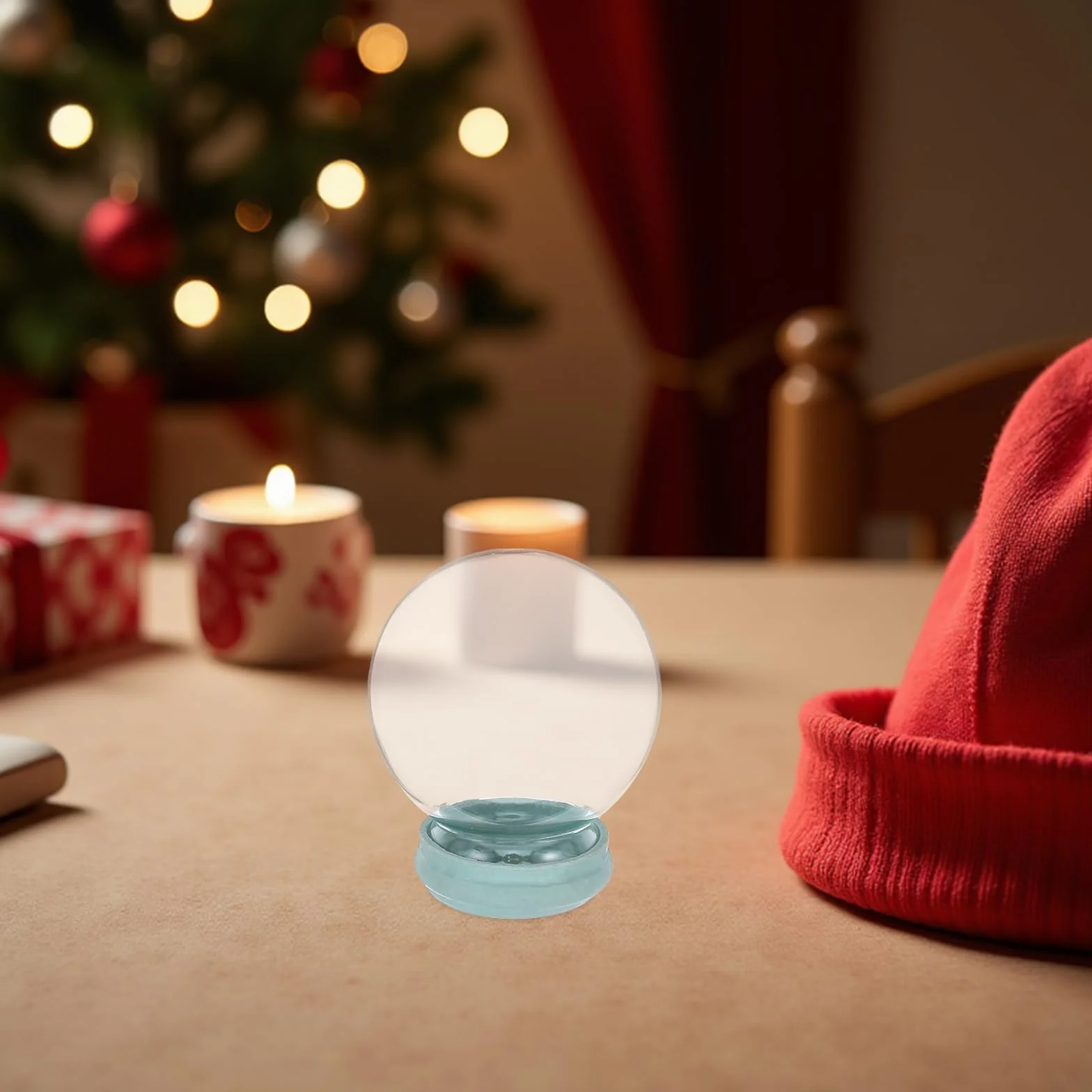 MAGICLULU Szklana kula śnieżna DIY: Zbuduj własną pustą kulę śnieżną do rękodzieła, dekoracji na przyjęcia świąteczne i weselne. Łatwy montaż - Terraria DIY