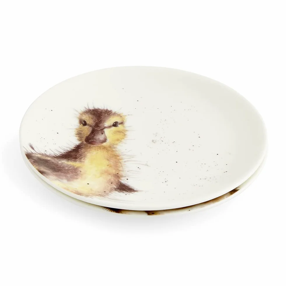 Portmeirion Home & Gifts Wrendale Coupe talerze zestaw 2 szt. (króliczka i kaczątka), wielokolorowe (WND3994-XW)