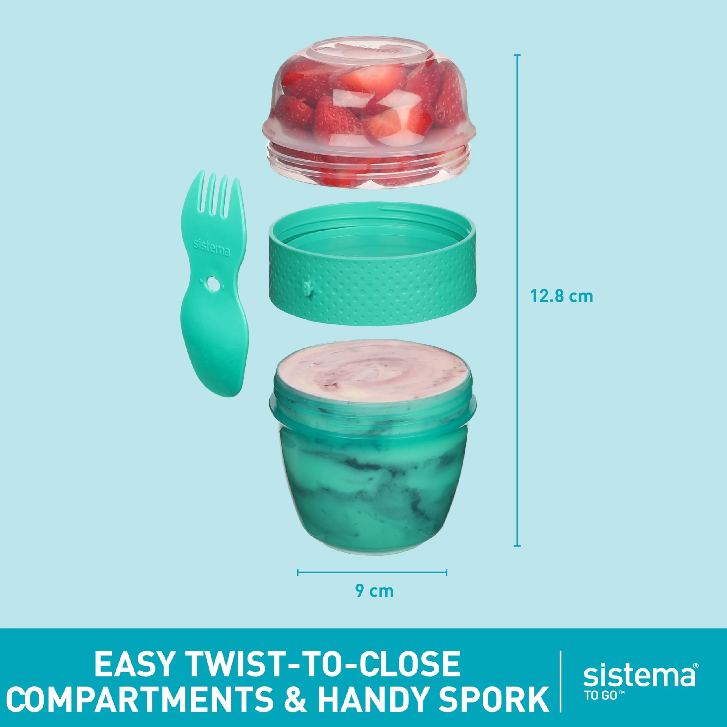 Sistema Snack Capsule To Go 21488 Pojemnik, Niebieski, 515 ml