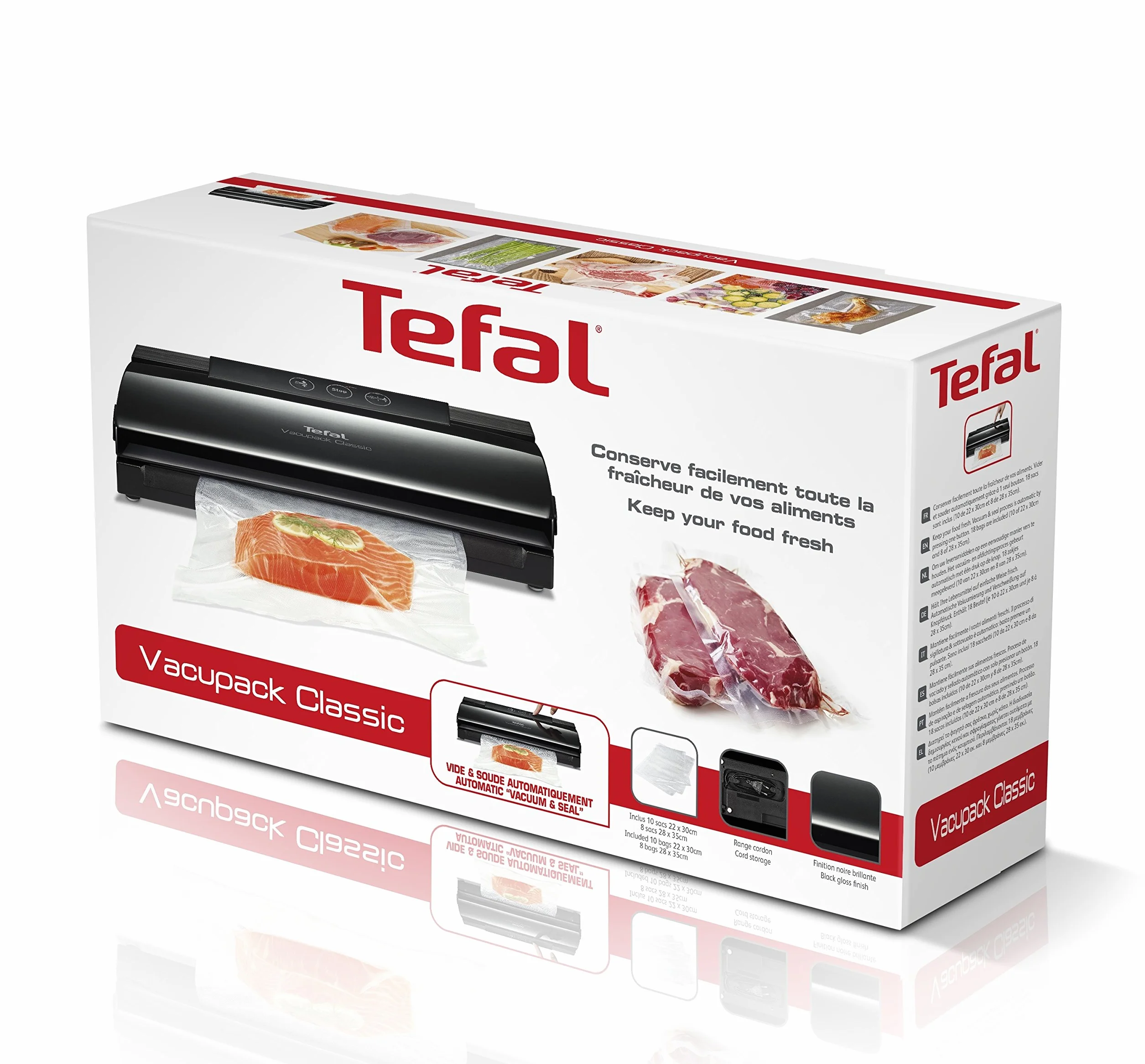 Tefal Vacupack Classic Zgrzewarka do Folii, Czarny, 110 W