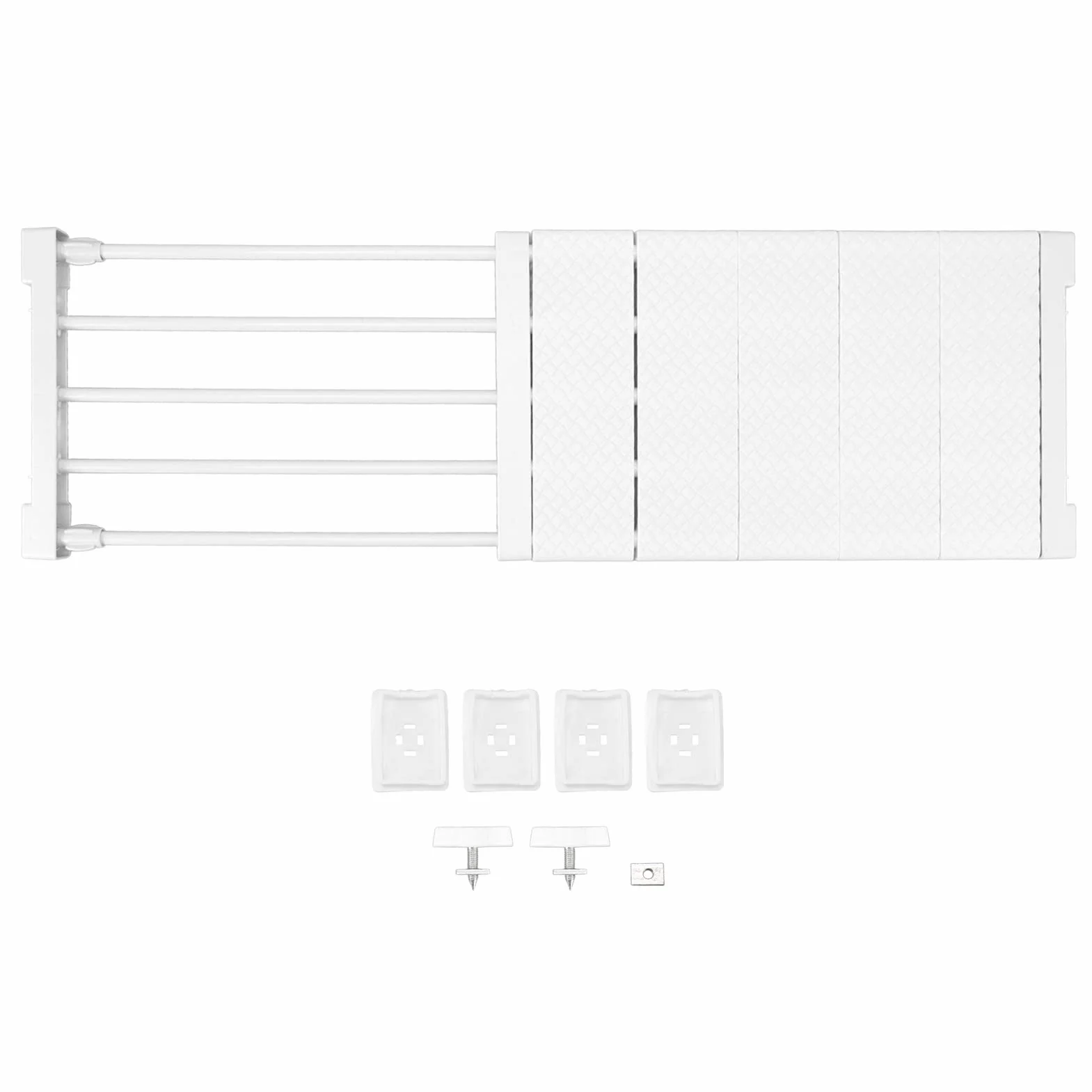 Półka Napinająca Deosdum, Rozkładana Regulowana Przegroda do Szafy 24cm Szerokość Organizer do Szafy Regał Magazynowy Separator(50‑80cm / 19.7‑31.5in Length)