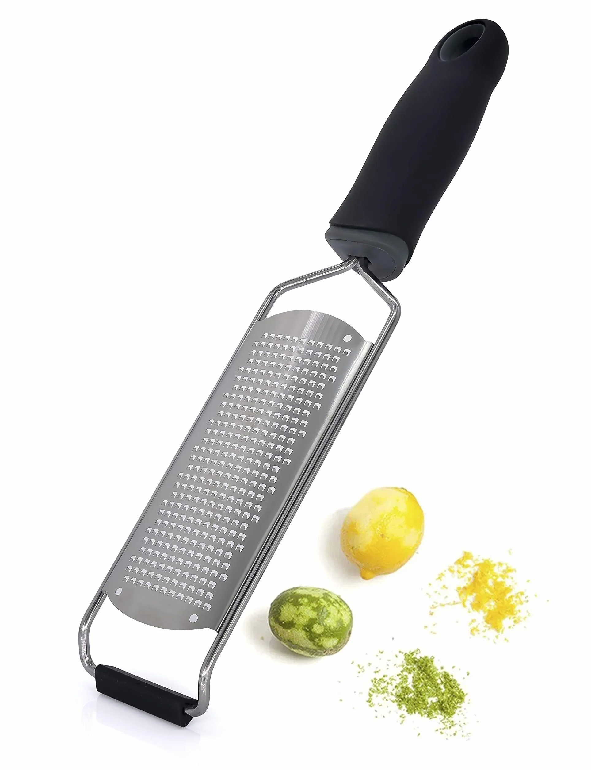 Granny's Kitchen Ręczna maszynka do cytrusów - tarka ze stali nierdzewnej do skórki cytrynowej - ultra naostrzona tarka do parmezanu imbirowego czosnku limonki