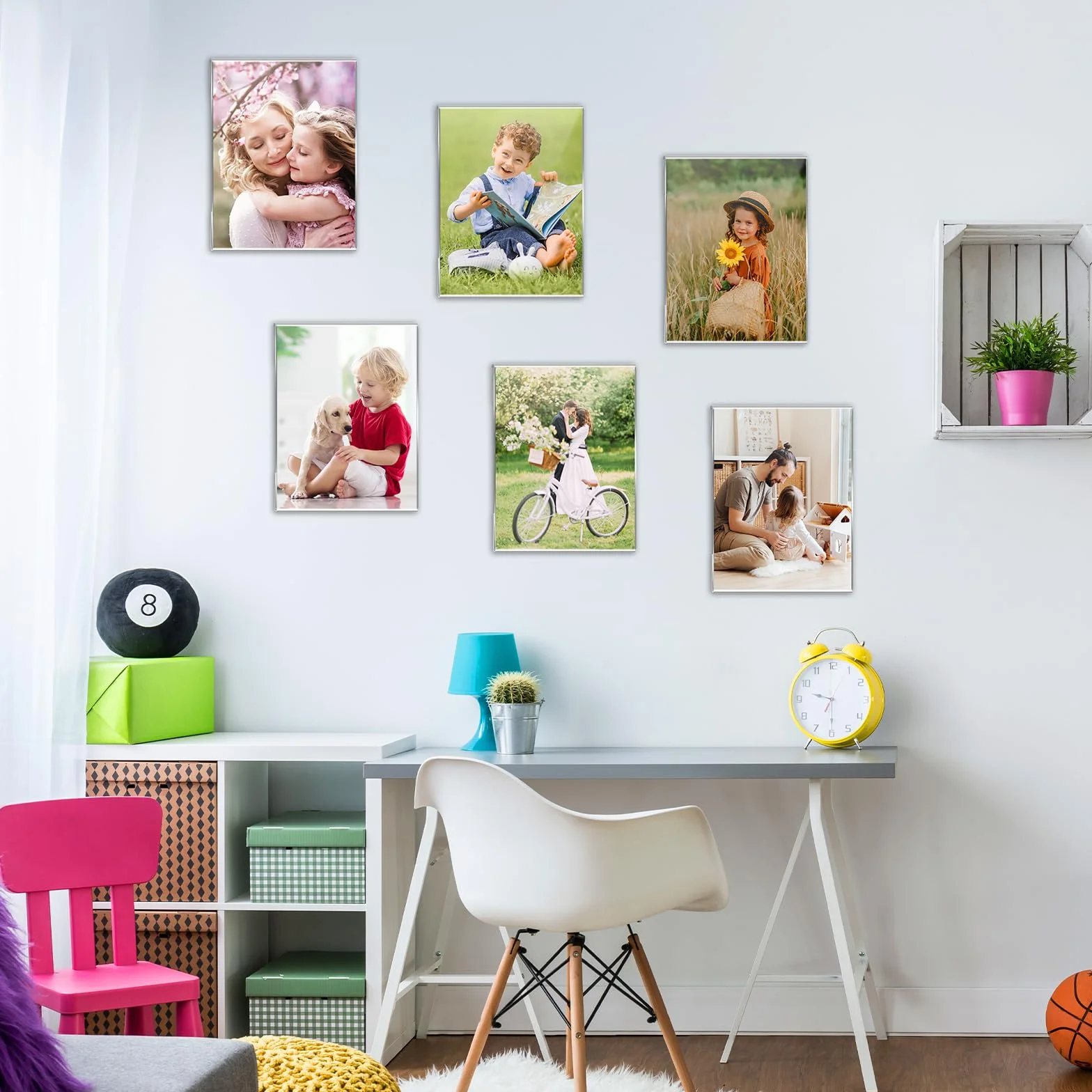 DZZ Ramka 8,5 x 11, ramka na zdjęcia 21 x 28 cm, wysoka przezroczysta ramka na zdjęcia, przezroczysty akryl 8,5 x 11 ramki, ramki na zdjęcia na ścianę, na plakat, płótno, certyfikat, galeria, zestaw 6