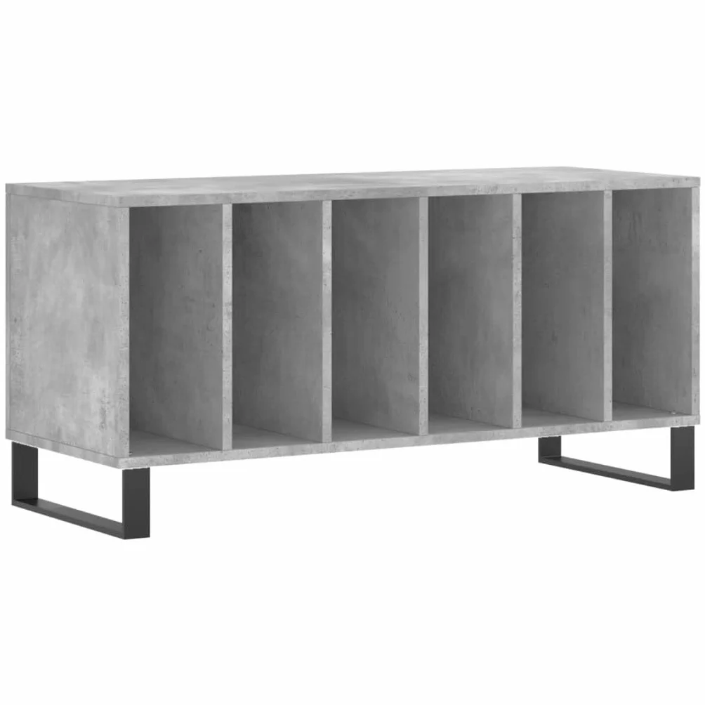 Szafa panelowa, betonowa, szara, 100 x 38 x 48 cm, materiał drewnopochodny, miejsce do przechowywania płyt winylowych