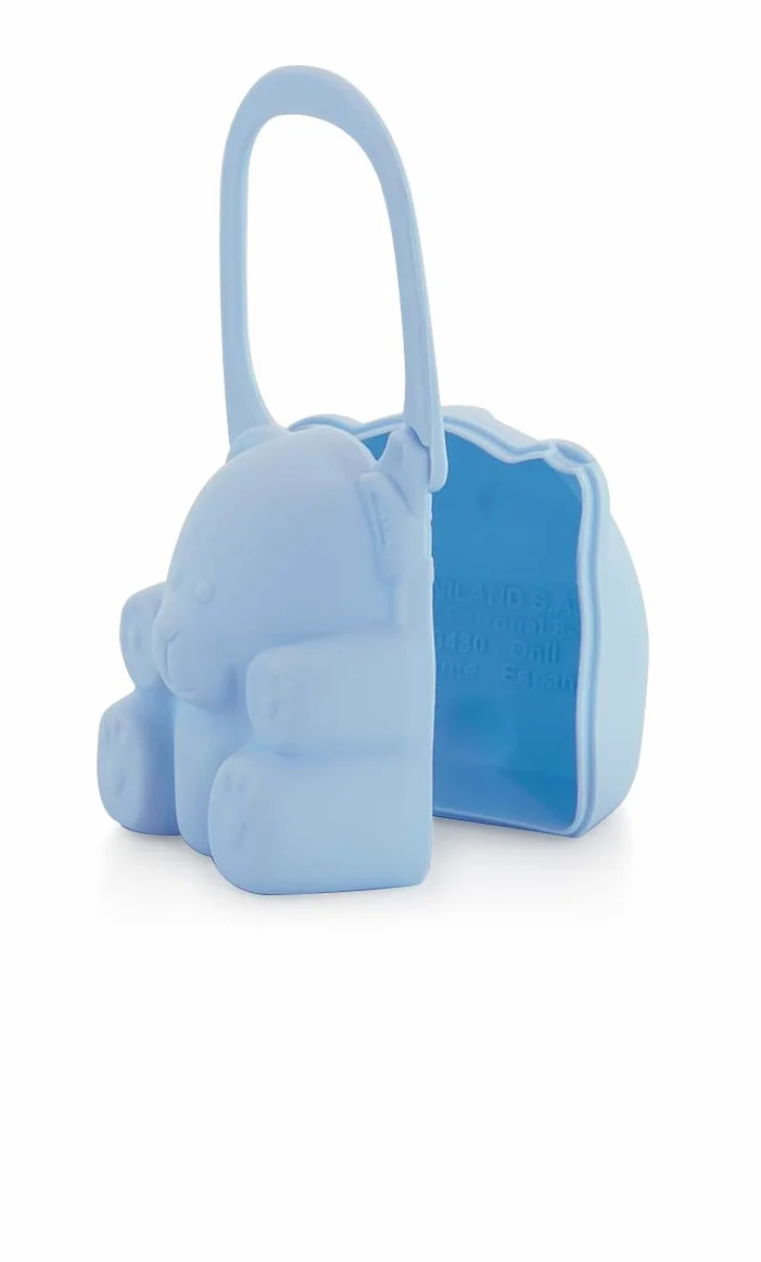 Miniland uchwyt na smoczek z uchwytem w kształcie niedźwiedzia - PacIKEEPER AZURE