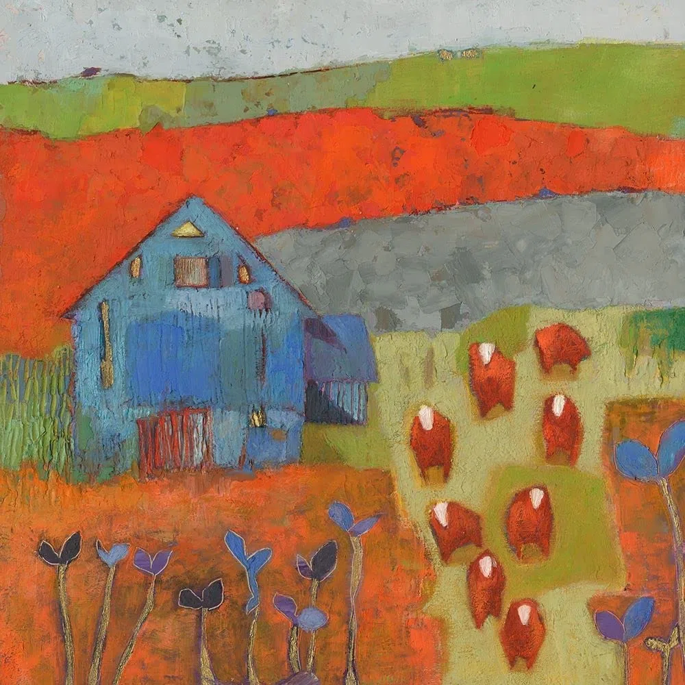 Dillwyn Barn plakat wydruk - Sue Jachimiec (12 x 12)