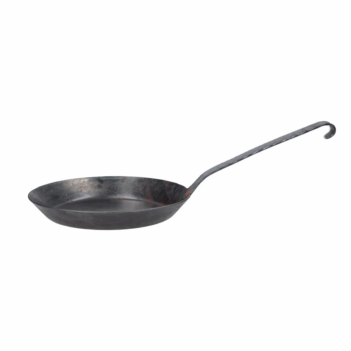 Turk 65526 patelnia żelazna z płaskim trzonkiem z haczykami swobodnie kuta na ciepło, średnica 26 cm