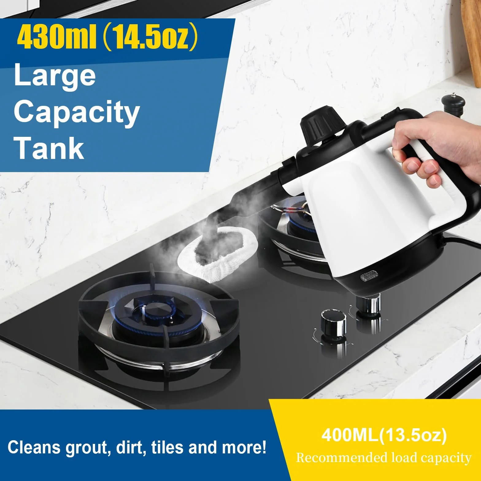 Dreamhigh Ręczny środek do czyszczenia parą 1200 W 3,5 bara 430 ml 9 akcesoriów