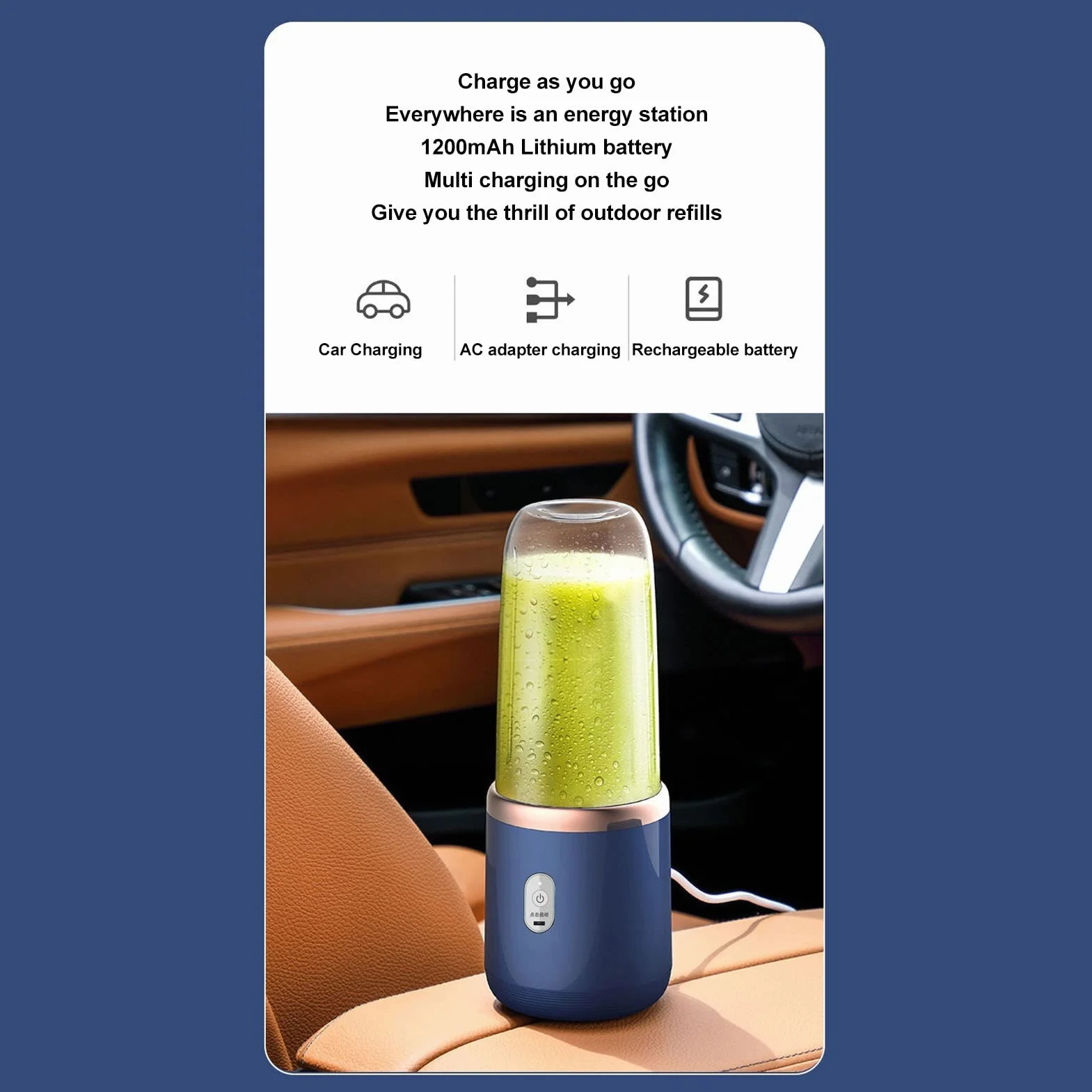 Przenośny Blender 300 Ml z butelką, ładowany Przez USB Pojemnik na sokowirówkę Mini Blender Mikser do Koktajli Owocowych i Koktajli, Osobisty Blender Ręczny Blender Przenośny Sokow