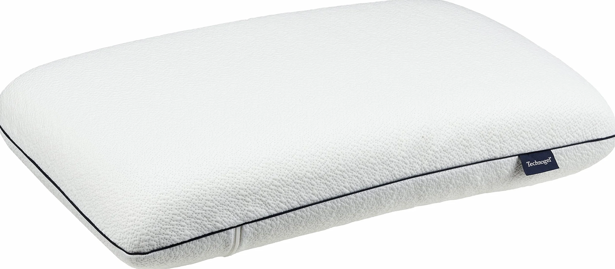 Technogel Original Deluxe Ortopedyczna poduszka pod kark/głowę, antybakteryjna, żelowa poduszka HWS dla osób śpiących na plecach i na boku, w zestawie poszewka na poduszkę, 14 cm, biały, TG-PIL1D14