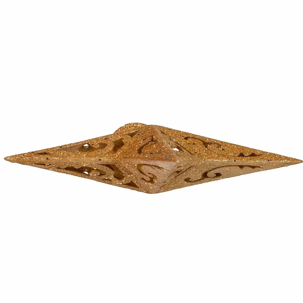 Kurt Adler 20 cm złoty brokat 5-punktowa gwiazda wierzchołek drzewa