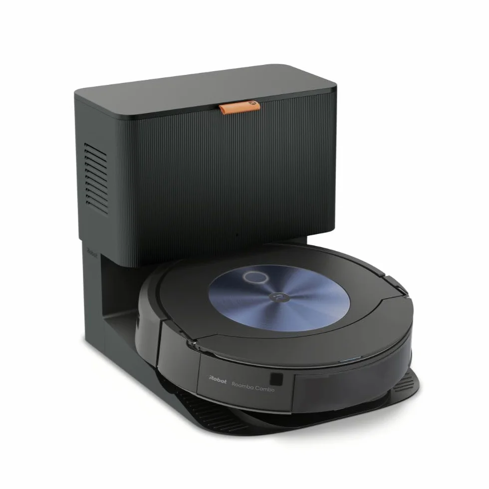 Irobot Roomba Combo J7+ Robot odkurzający z łącznością Wi-Fi z funkcją automatycznego usuwania brudu i zasysaniem podnoszącym oraz 2 gumowymi szczotkami głównymi do wszystkich powierzchni
