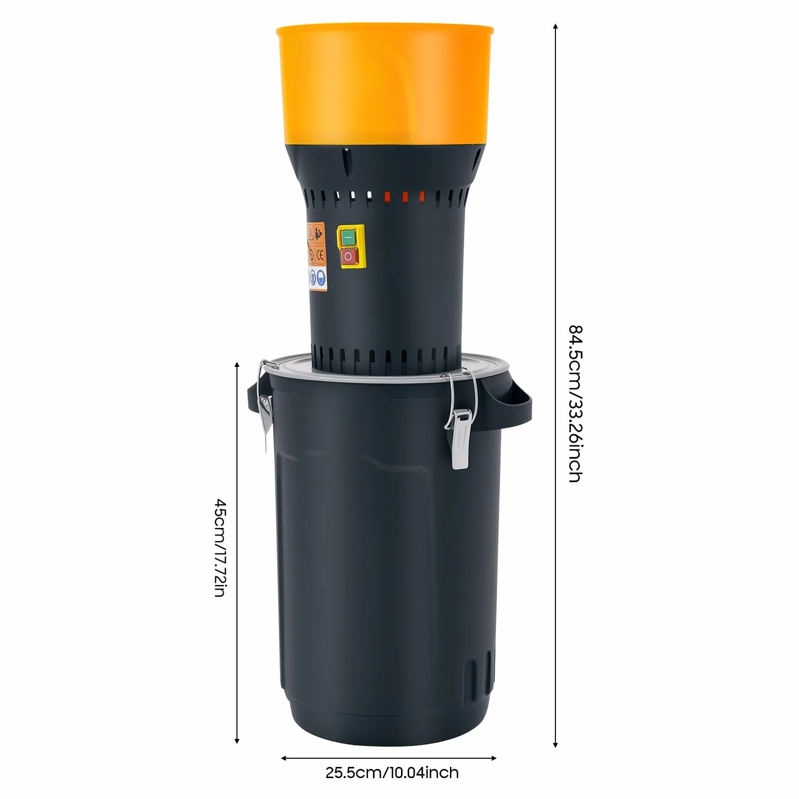 Elektryczny młynek do zbóż, 25 l, młynek do kukurydzy, młynek do zbóż, kukurydzy, zbóż, pszenicy, żywności, młynek do mąki, 5 rozmiarów, sitko + 1 klucz, do