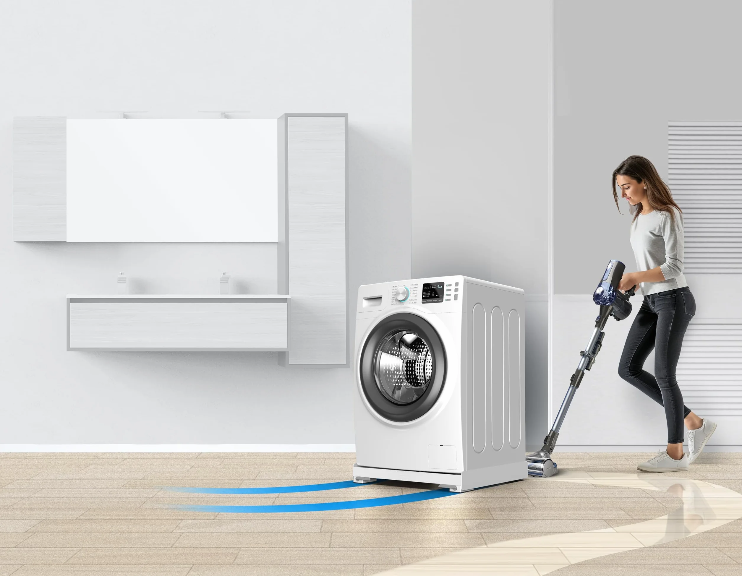 Meliconi Base Move EVO Podstawa Antywibracyjna 60x60 cm 250 kg Biała