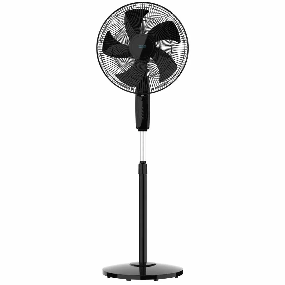 Cecotec - EnergySilence 515 MaxFlow czarny wentylator podłogowy - 45 W, średnica 16 cali, 5 łopatek, timer 1 godz., 3 prędkości, automatyczna oscylacja, regulowana wysokość do 135 cm