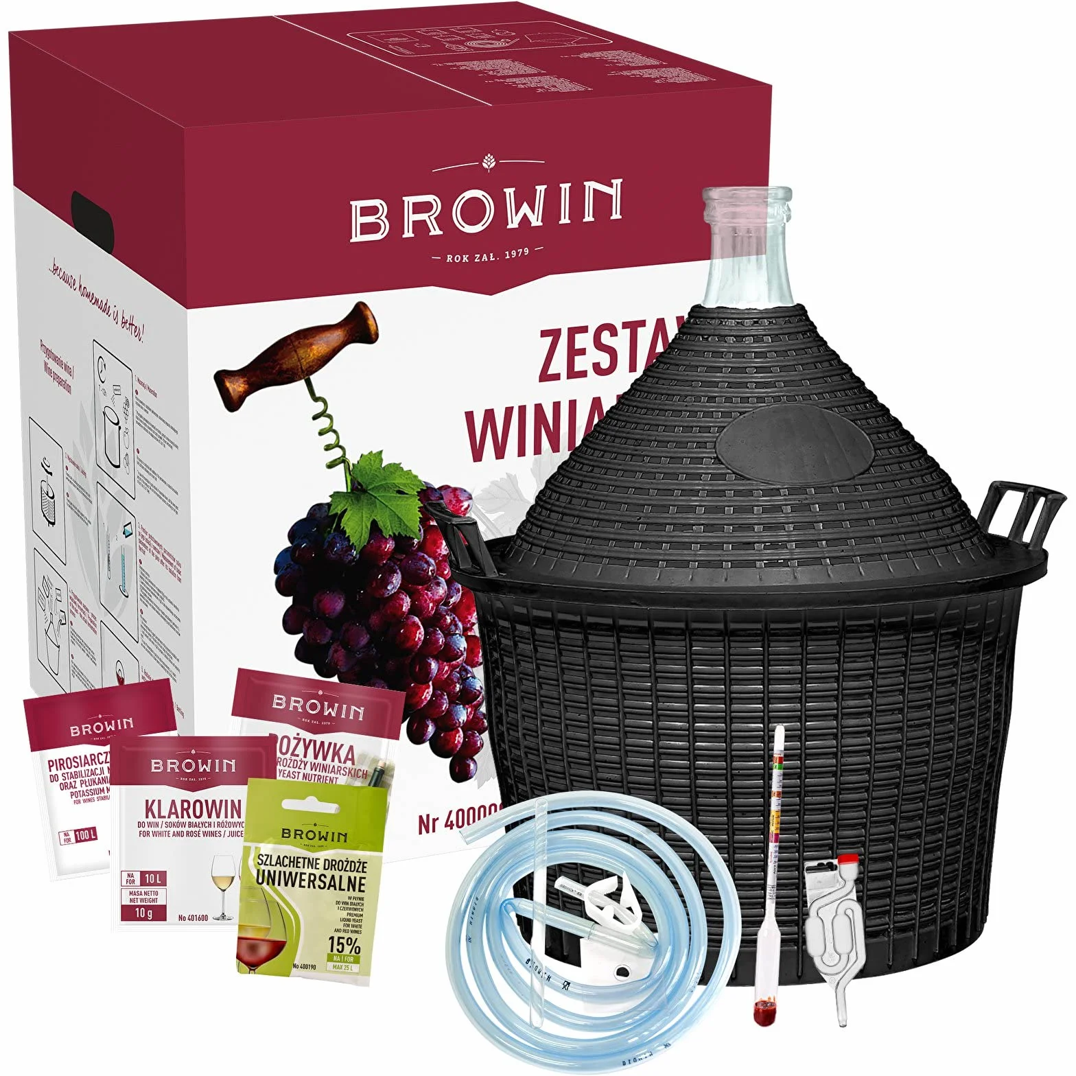 Browin 400000 zestaw startowy do produkcji wina z 15 l