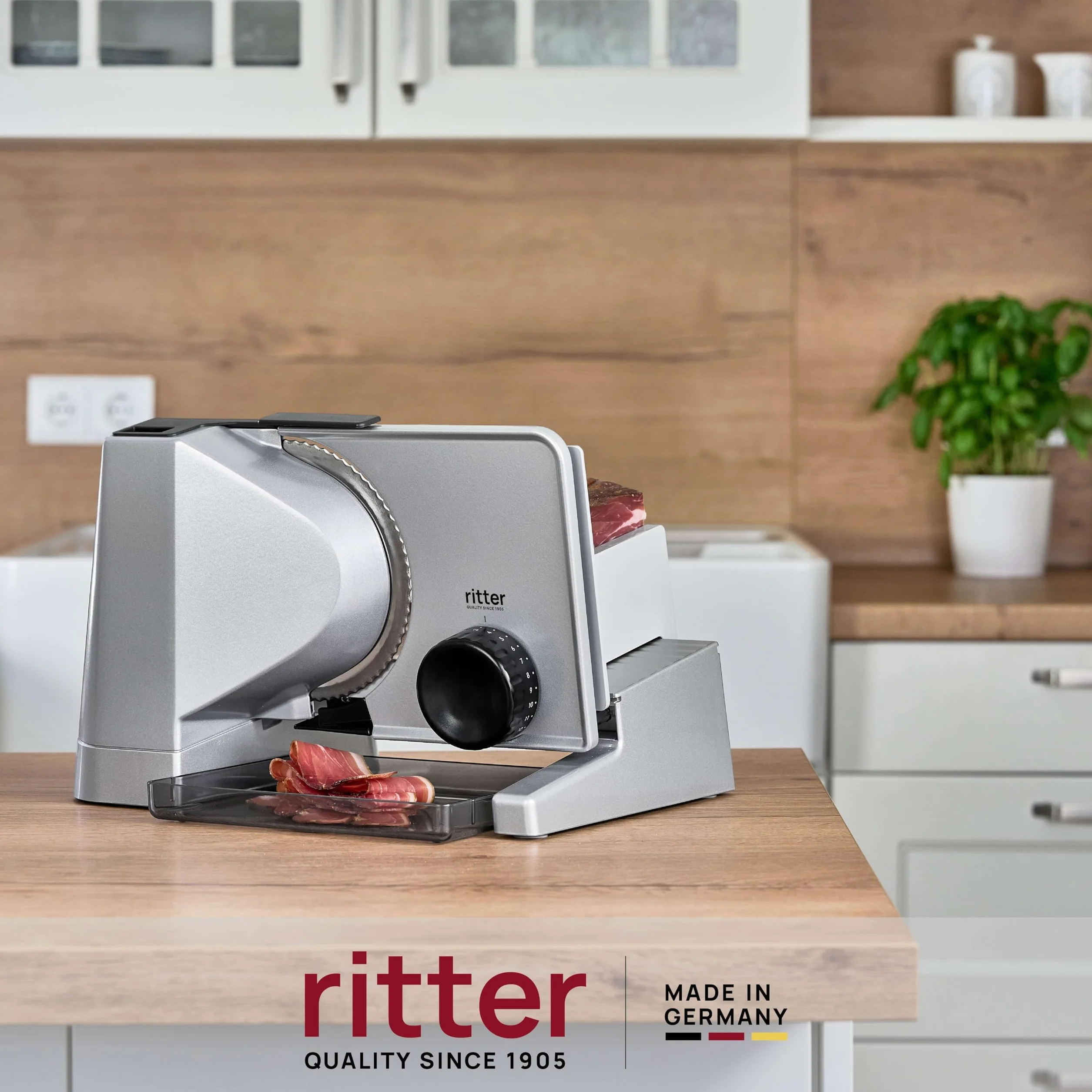 Ritter Solida4 Krajalnica, Srebrny, 37,5 x 25,5 x 25 cm