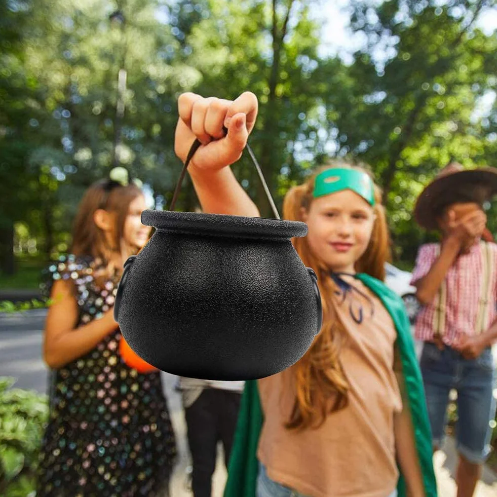 9 sztuk kociołków czarownicy z uchwytem, czarny zestaw mini cukierków, puszki na słodycze na Dzień Patryka, Halloween, imprezę