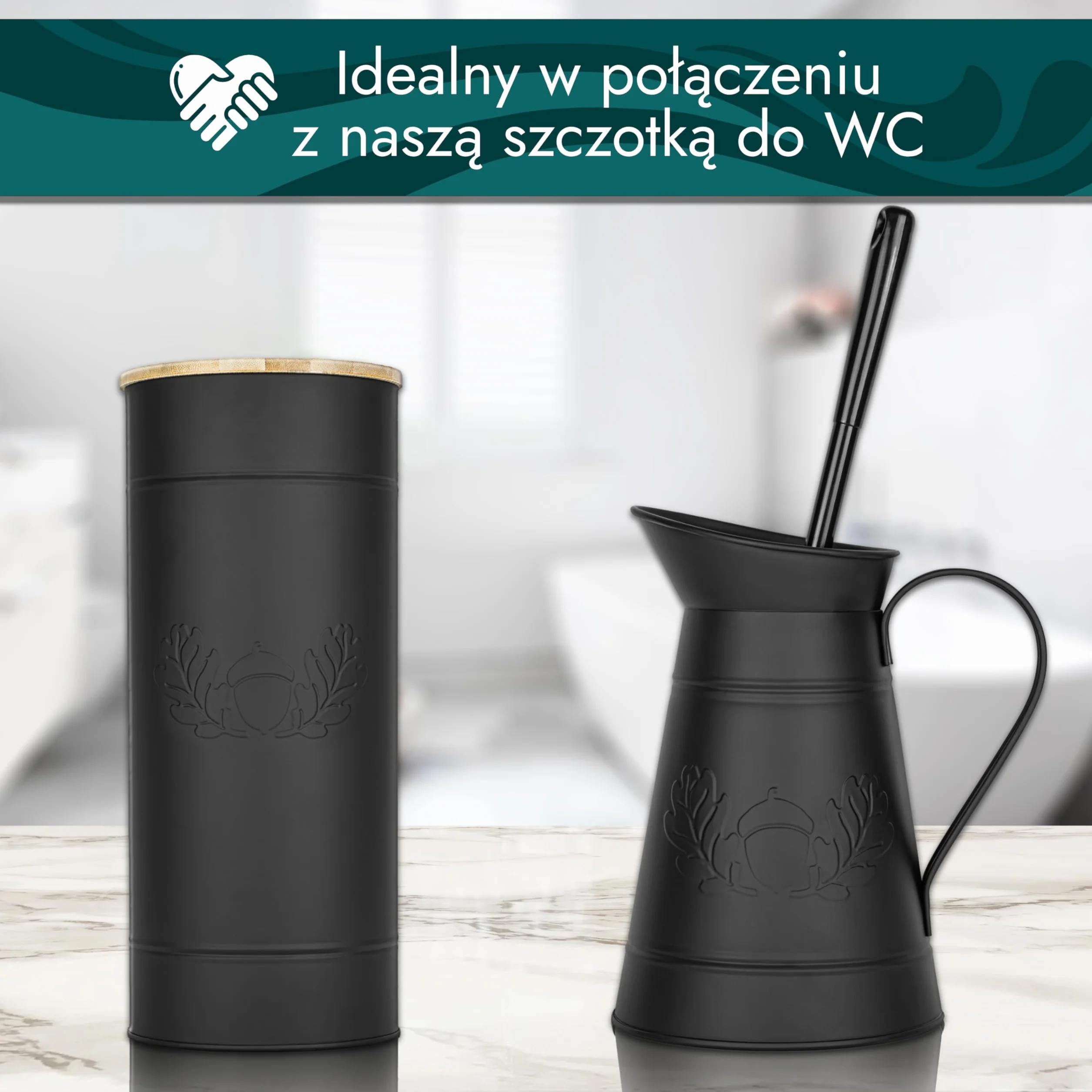 Metalowy czarny uchwyt na papier toaletowy nowoczesny vintage akcesorium łazienkowe