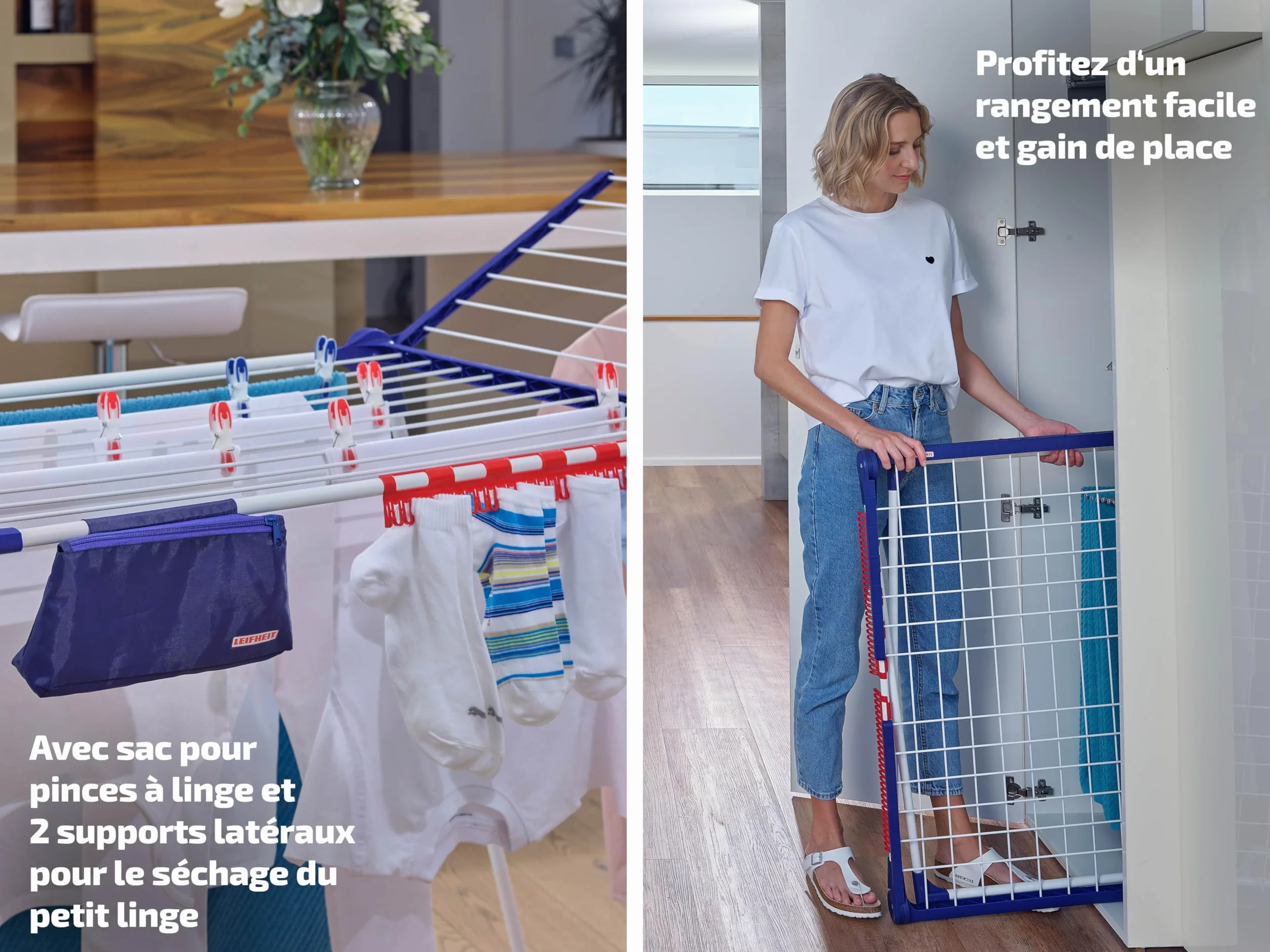 Leifheit Pegasus 200 Solid Comfort Suszarka Stojąca, Stal, Biały