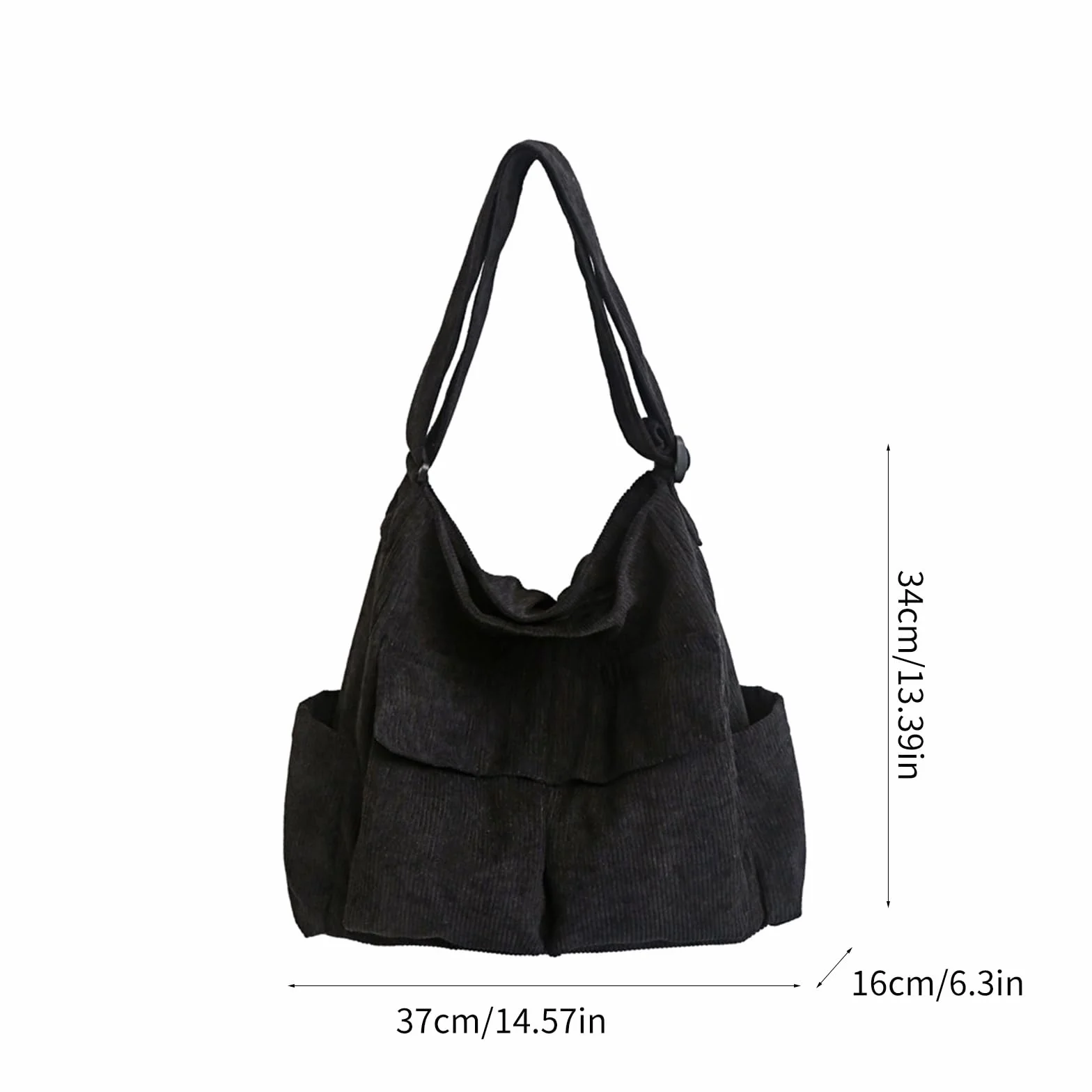 Stylish andConvenient Shoulder Bag Large Capacity Corduroy Crossbody Bags Perfect forDaily Travel/530/64(Green)
