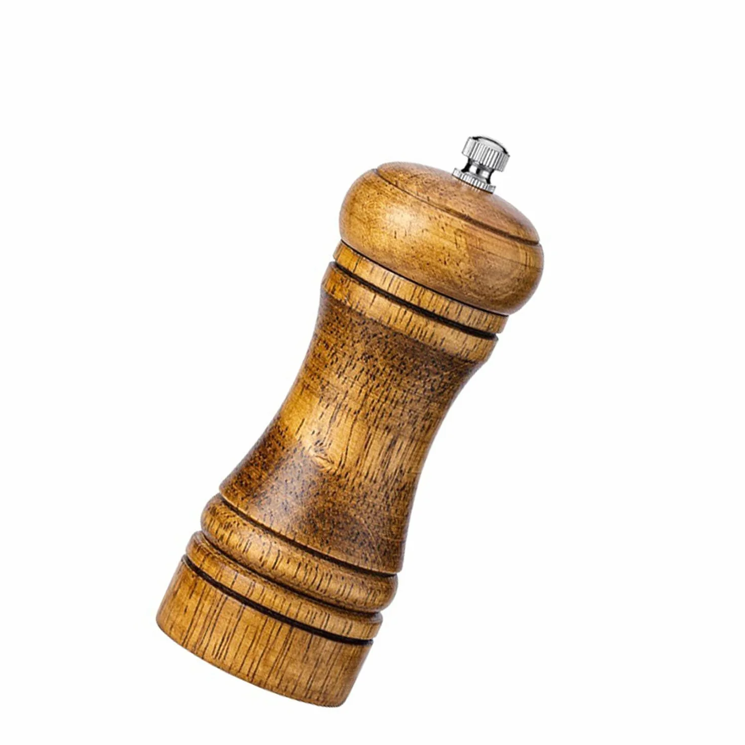 Młynek do pieprzu, młynek do soli, drewniany młynek do pieprzu z regulowanym grubym, 12,5 cm wysokości, drewniany młynek do pieprzu, ręczny młynek do pieprzu, do czarnego pieprzu, łatwy do czyszczenia