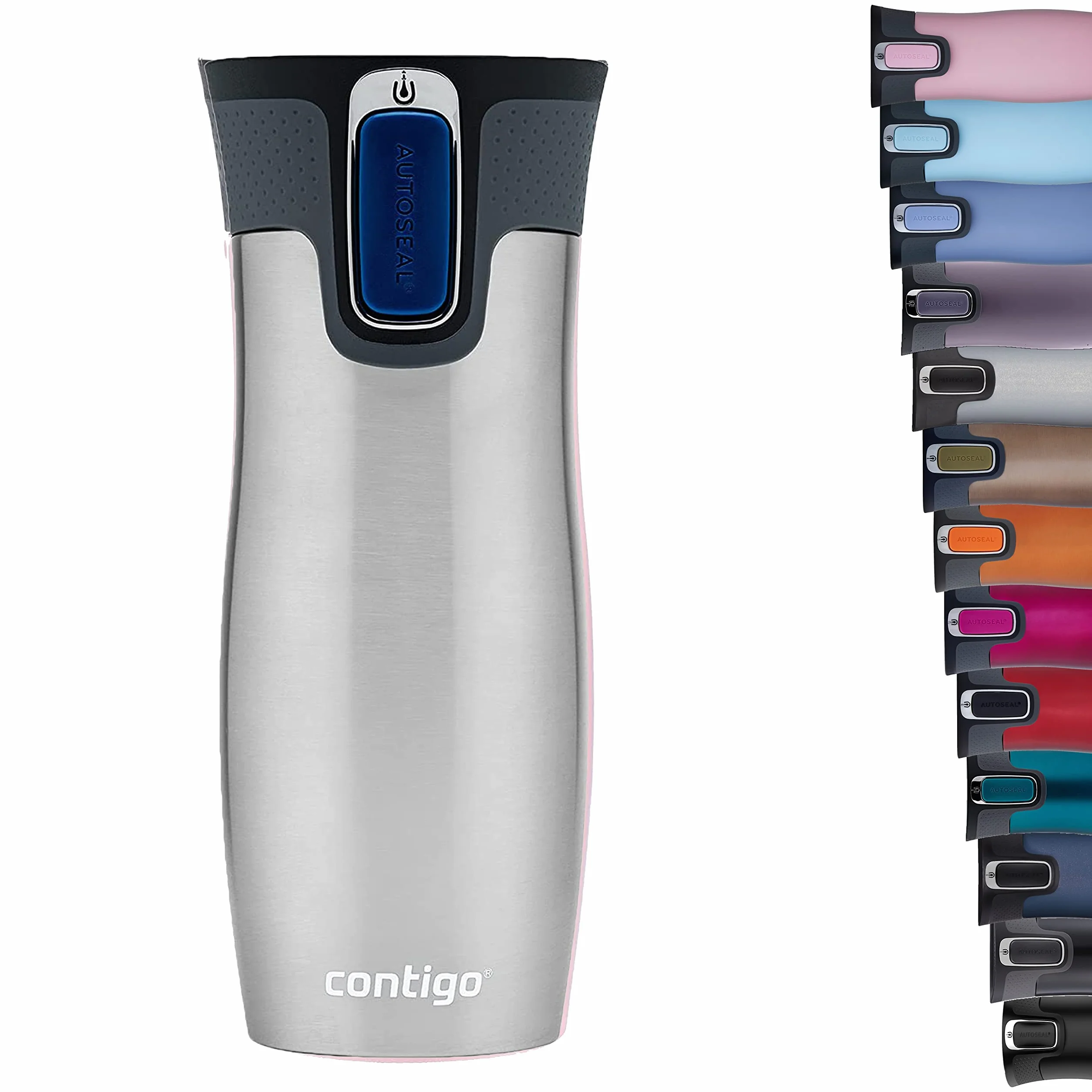 Contigo West Loop Autoseal Thermal Mug, kubek termiczny ze stali nierdzewnej, izolowany kubek do kawy, nie zawiera BPA, odporny na wycieki, z pokrywką Easy-Clean, utrzymuje do 5 godzin, 470 ml