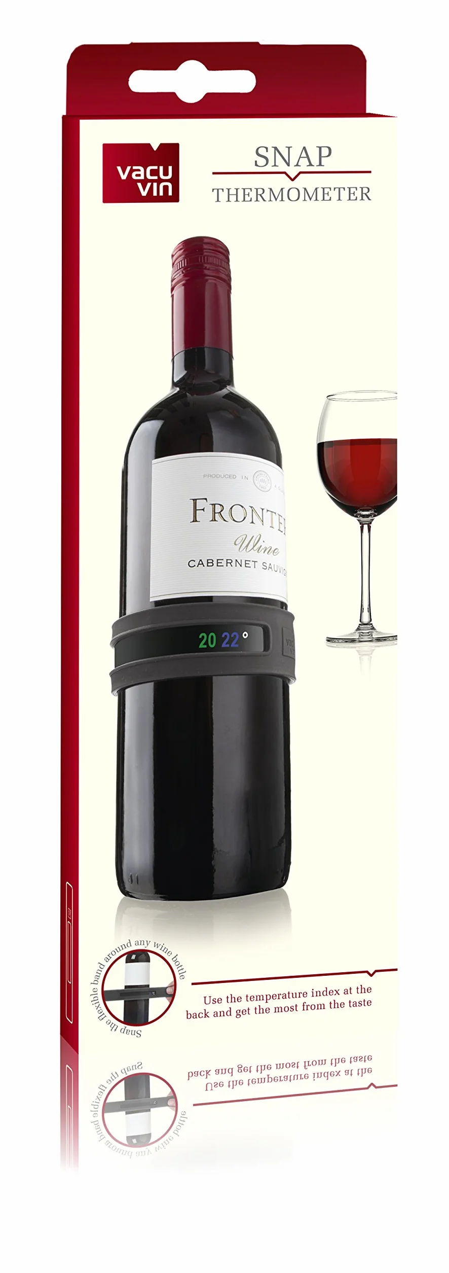 Vacu Vin Termometr zatrzaskowy, ciemnoszary, 3630360