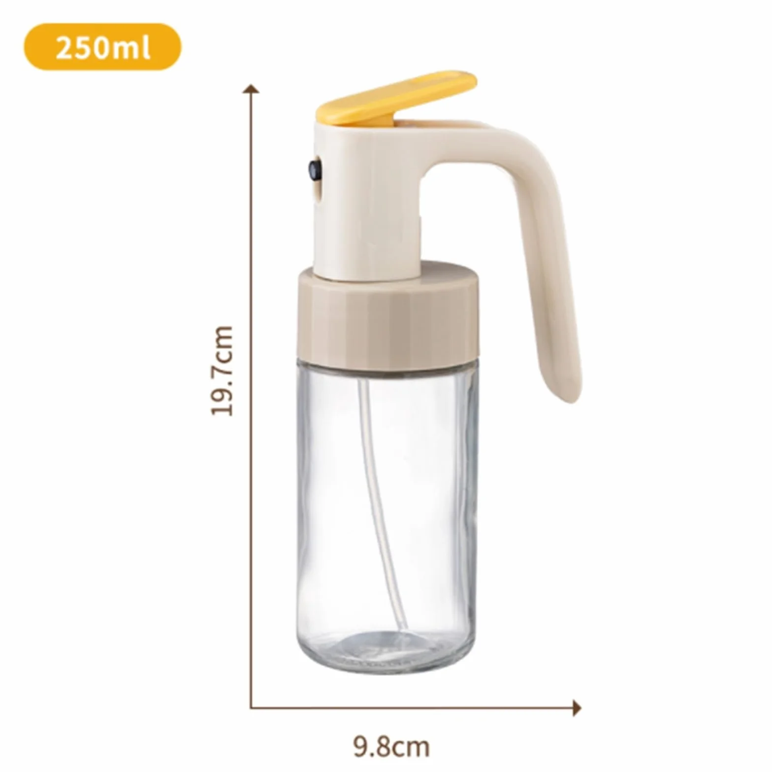 Butelka Z Dozownikiem Oliwy Szklana Butelka Dozownika Oliwy Z Oliwek, Rozpylacz Oleju, Odpowiedni Do Grillowania, Smażenia Sałatek Akcesoria Kuchenne(250ml)