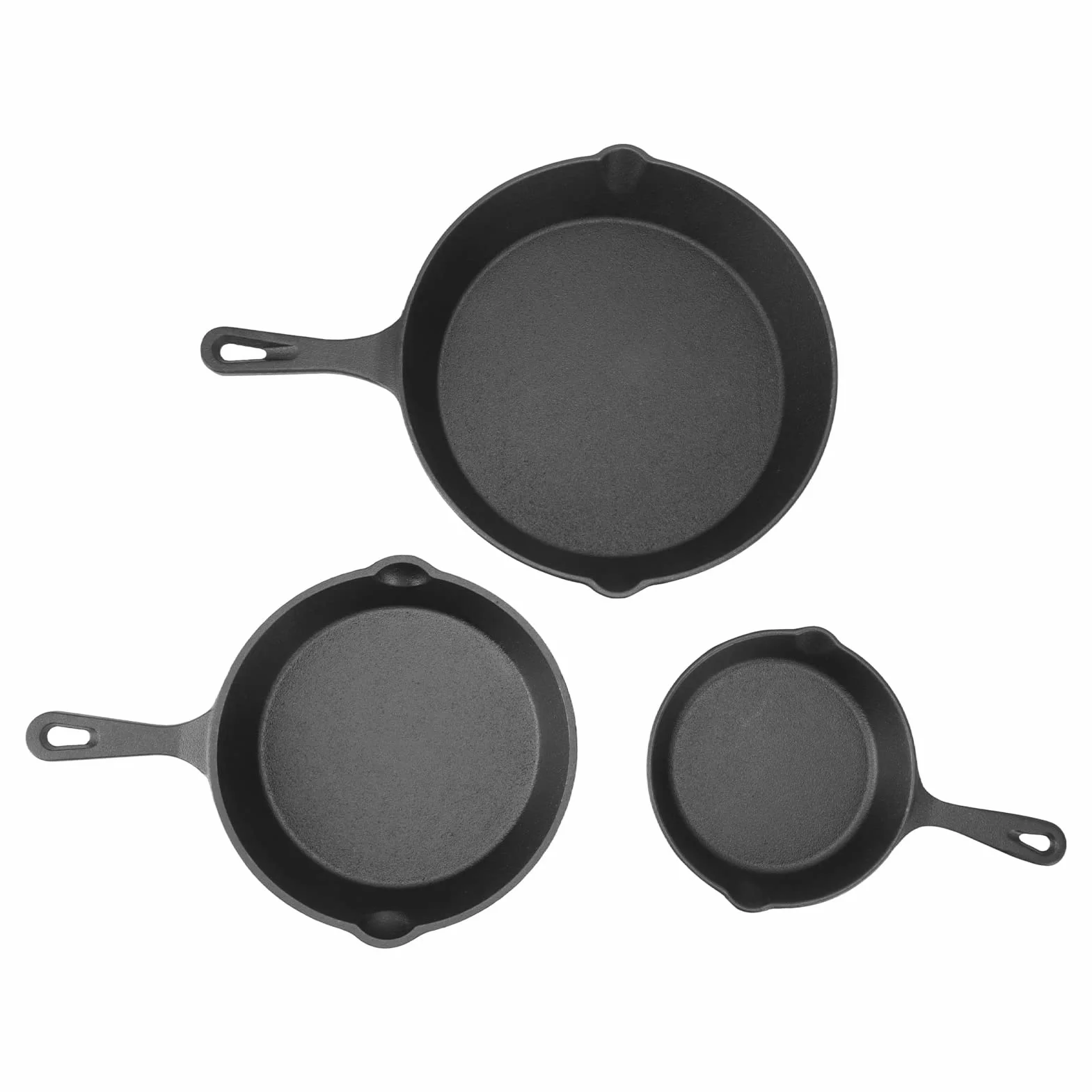 3-częściowy zestaw patelni żeliwnych Nonstick odporny na zarysowania trwałe naczynia kuchenne do domowej kuchni płyta kuchenna piekarnik ognisko 16 20 25cm