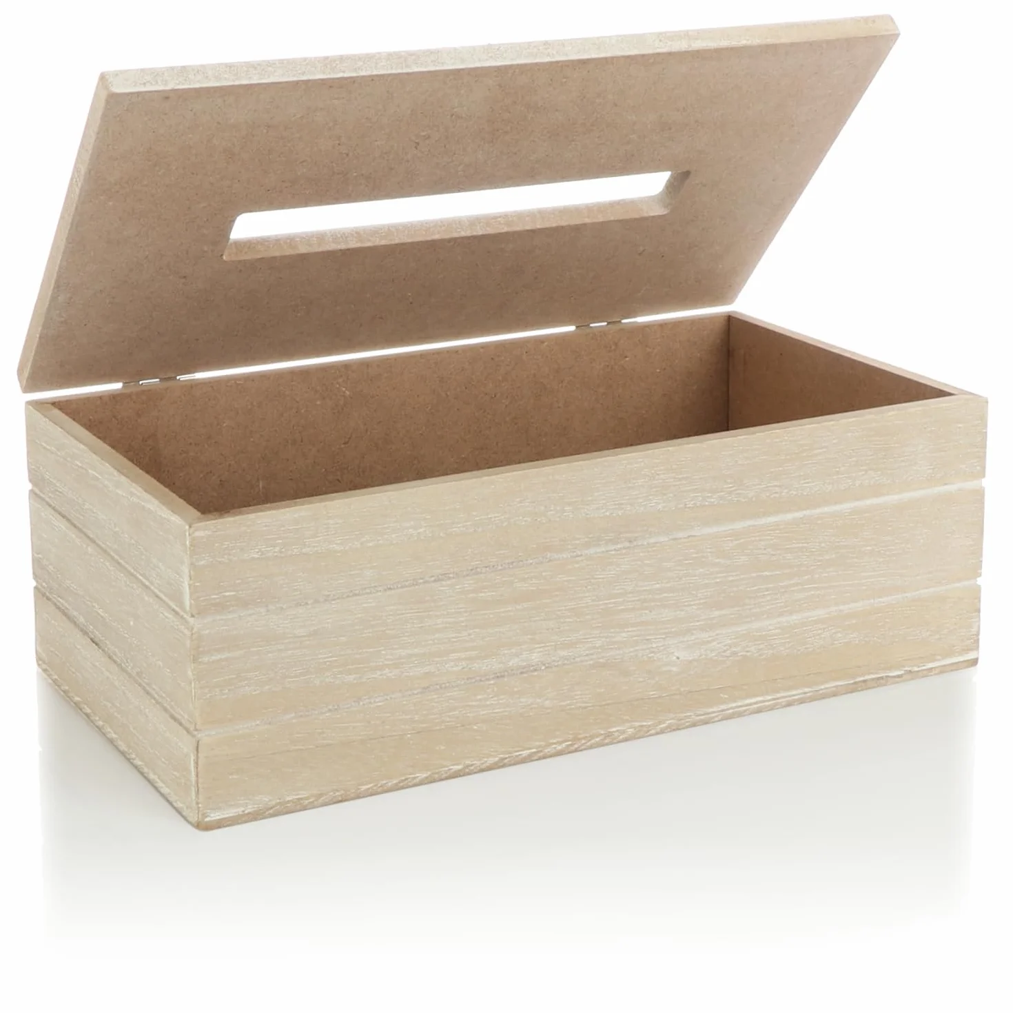 COM-FOUR drewniane pudelko na chusteczki kosmetyczne z pokrywka na zawiasach 25x13.5x9cm