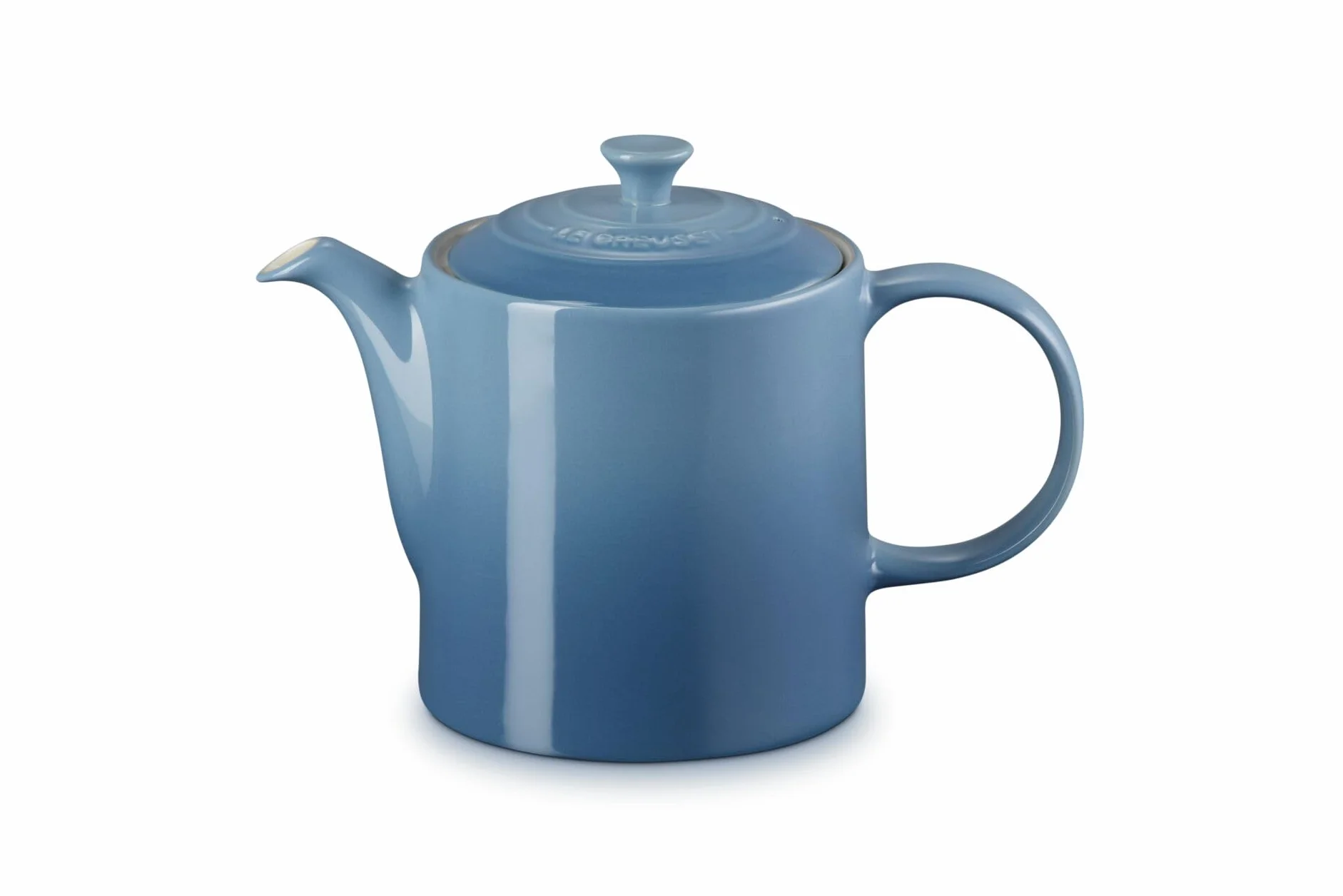 Le Creuset Duży emaliowany imbryk kamionkowy do herbaty, 1,3 litra, na 4 filiżanki, Chambray, 70703134340000