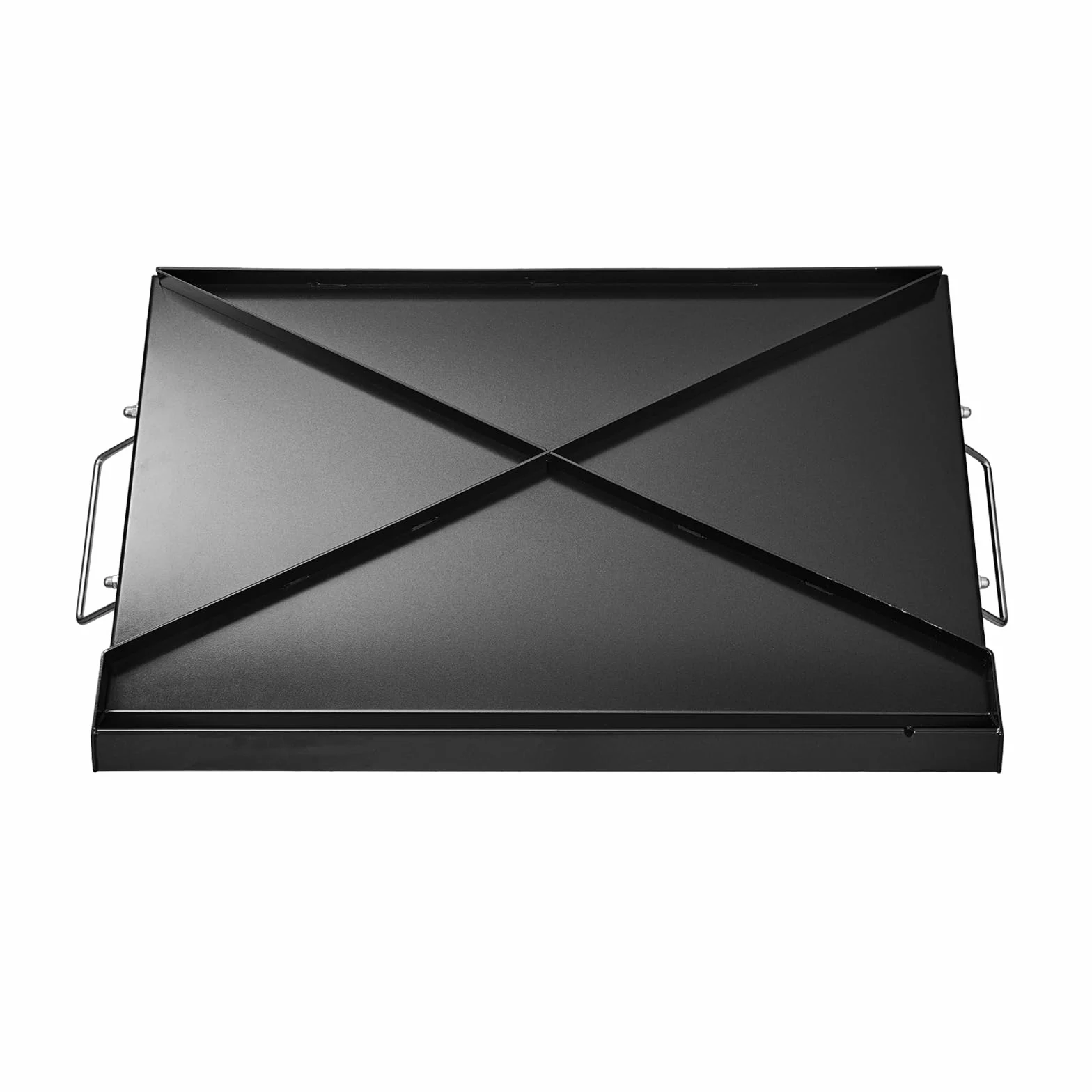 VEVOR Uniwersalny wytrzymały grill ze stali węglowej prostokątny 606 x 360 mm z płaską powierzchnią, żelazko gazowe do grillowania, przenośne rodzinne przybory kuchenne z uchwytem, duża powierzchnia