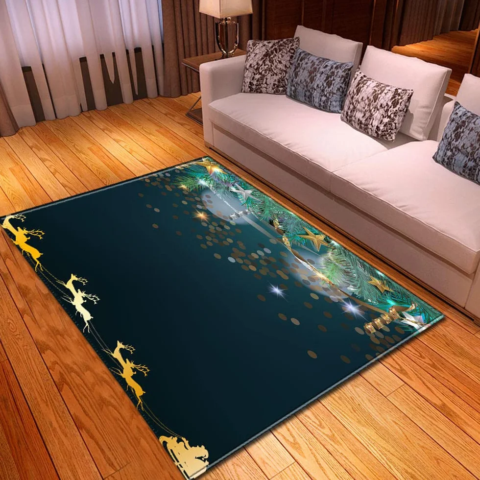 3D dywan do salonu święty mikołaj przewozu antypoślizgowe maty podłogowe dzieci maty dla raczkowania maty korytarzowe maty nocne home decoration