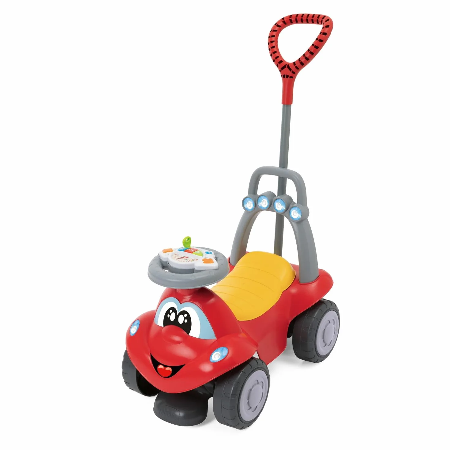 Chicco Jeździk Billy Quattro, Jeździk dla Dzieci, 4 w 1 Tryby Zabawy, Funkcja Kołysania, Elektroniczny Moduł Kierownicy ze Światłami i Dźwiękami, 9-36 miesięcy
