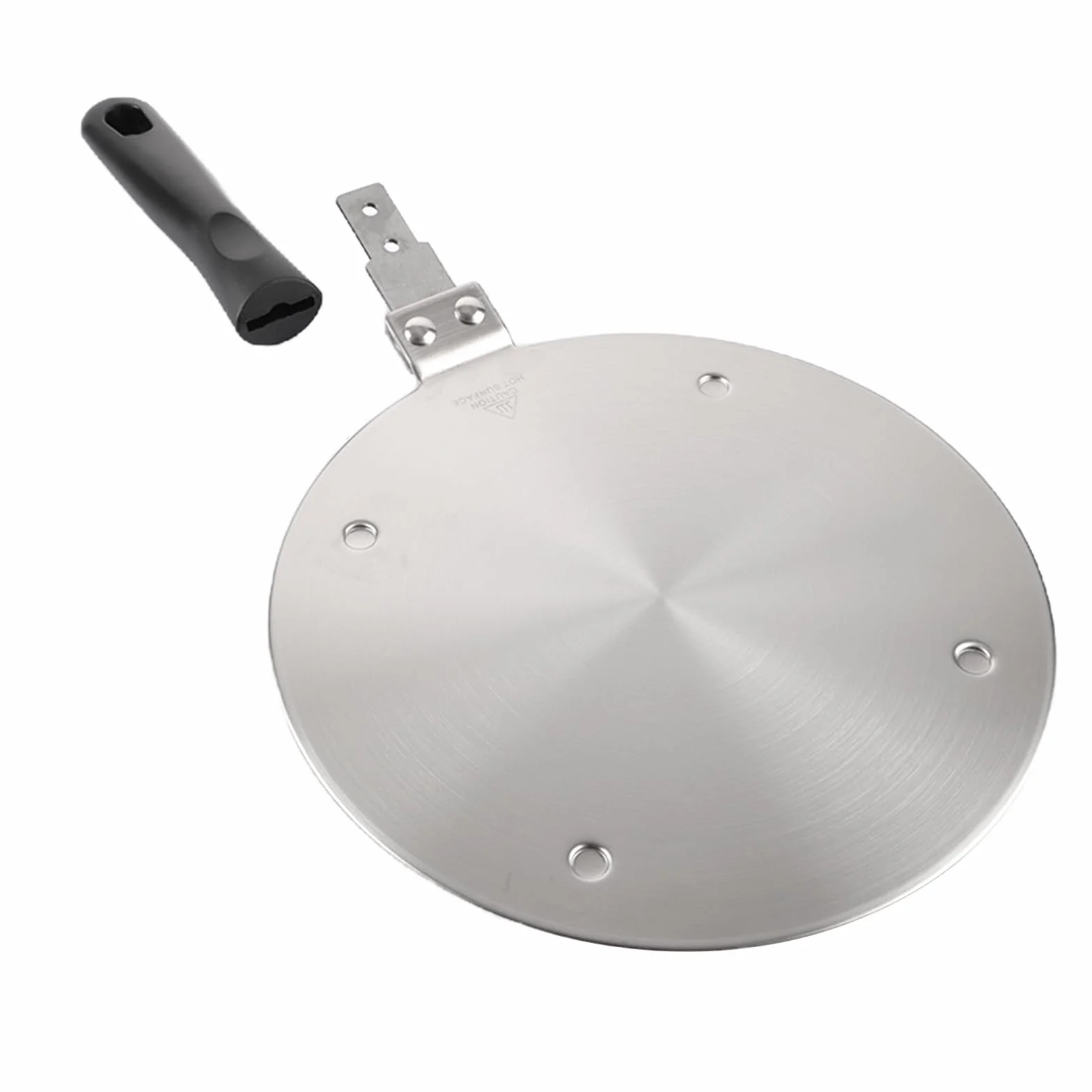 APACALI 1 sztuka płyta indukcyjna 24 cm, indukcyjny adapter do kuchenki ze zdejmowanym uchwytem, z stali nierdzewnej