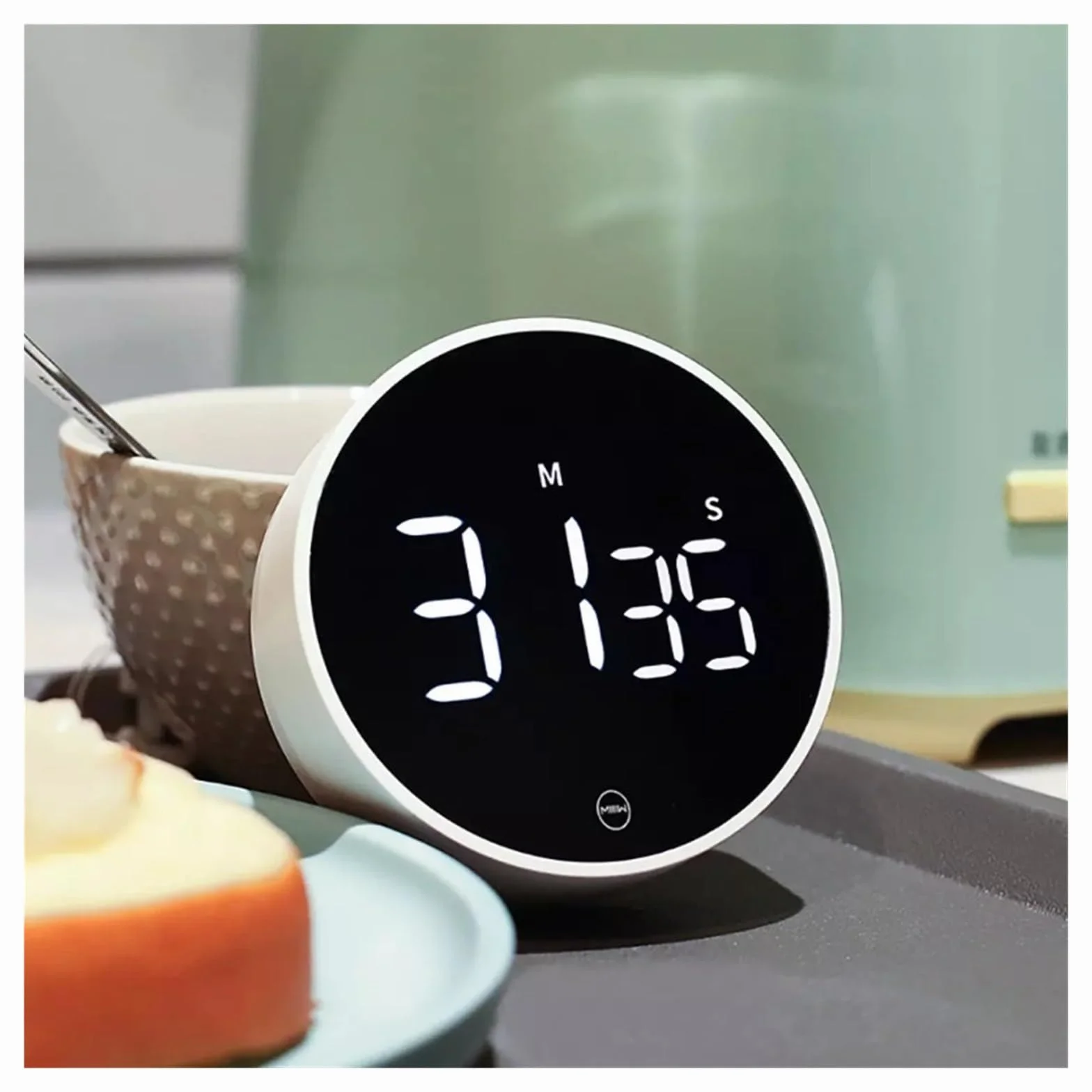 Minutnik Obrotowy Timer Regulacja Jasności Magnetyczny Cyfrowy Wyświetlacz LED Przenośny Prosty Budzik Do Gotowania W Kuchni Użycie wielu scen (Size : 2pcs)