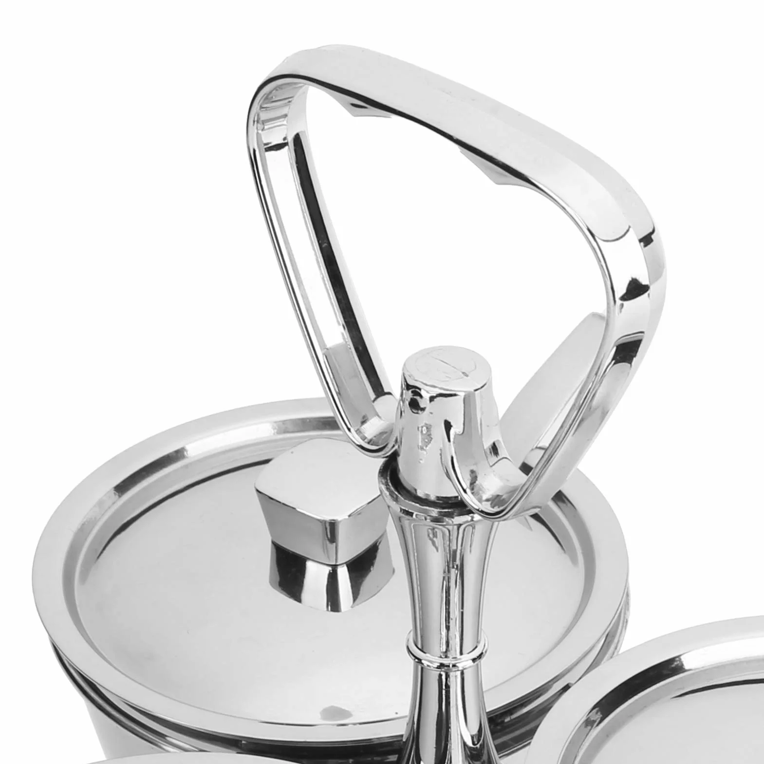 Obrotowy stojak na przyprawy, wykwintne rzemiosło stabilna podstawa mocny zestaw garnków do przypraw organizer na przyprawy dla kucharza na bar(J13390(3) Rotating seasoning pot three-piece set)